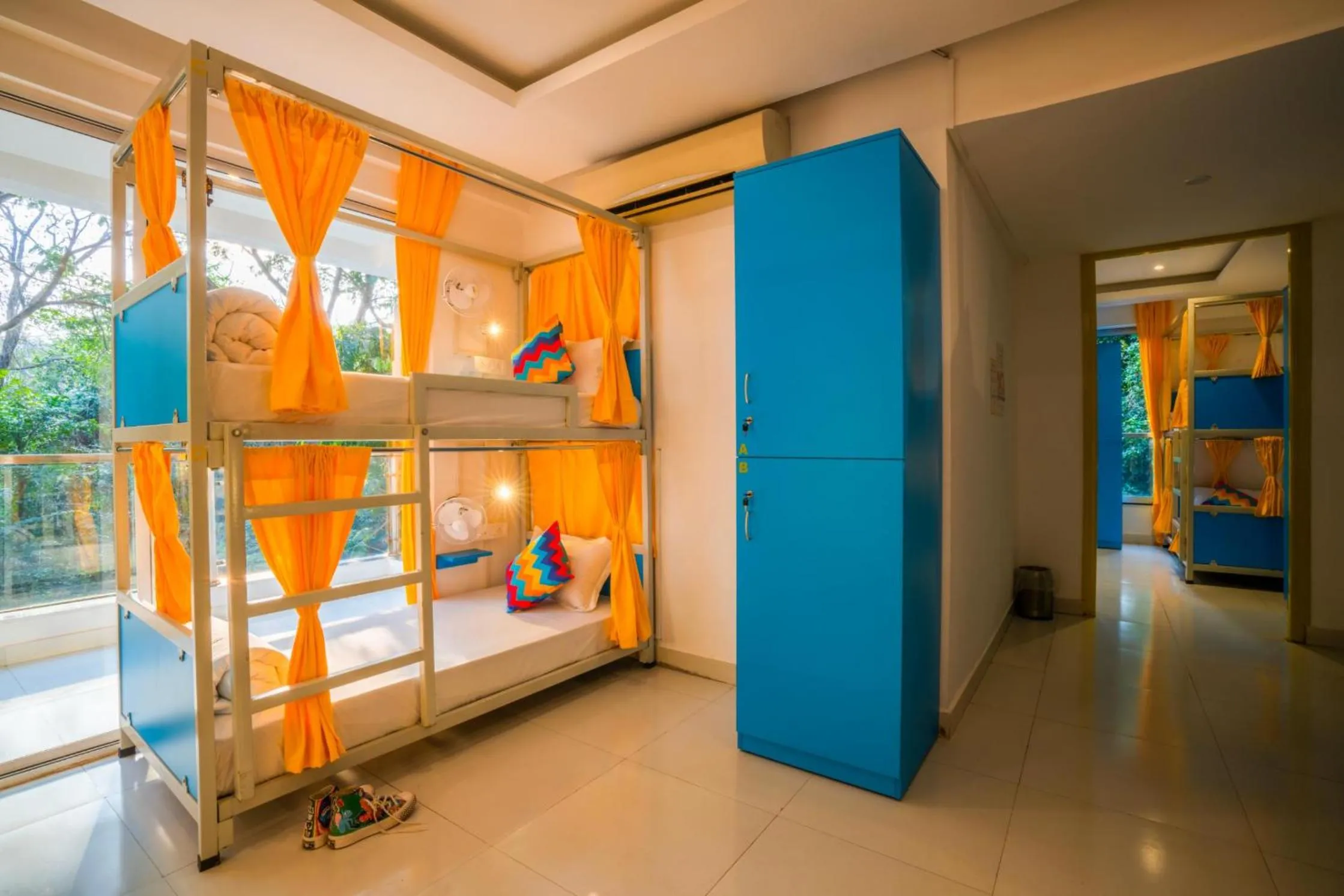 Bed in goSTOPS Goa, Baga