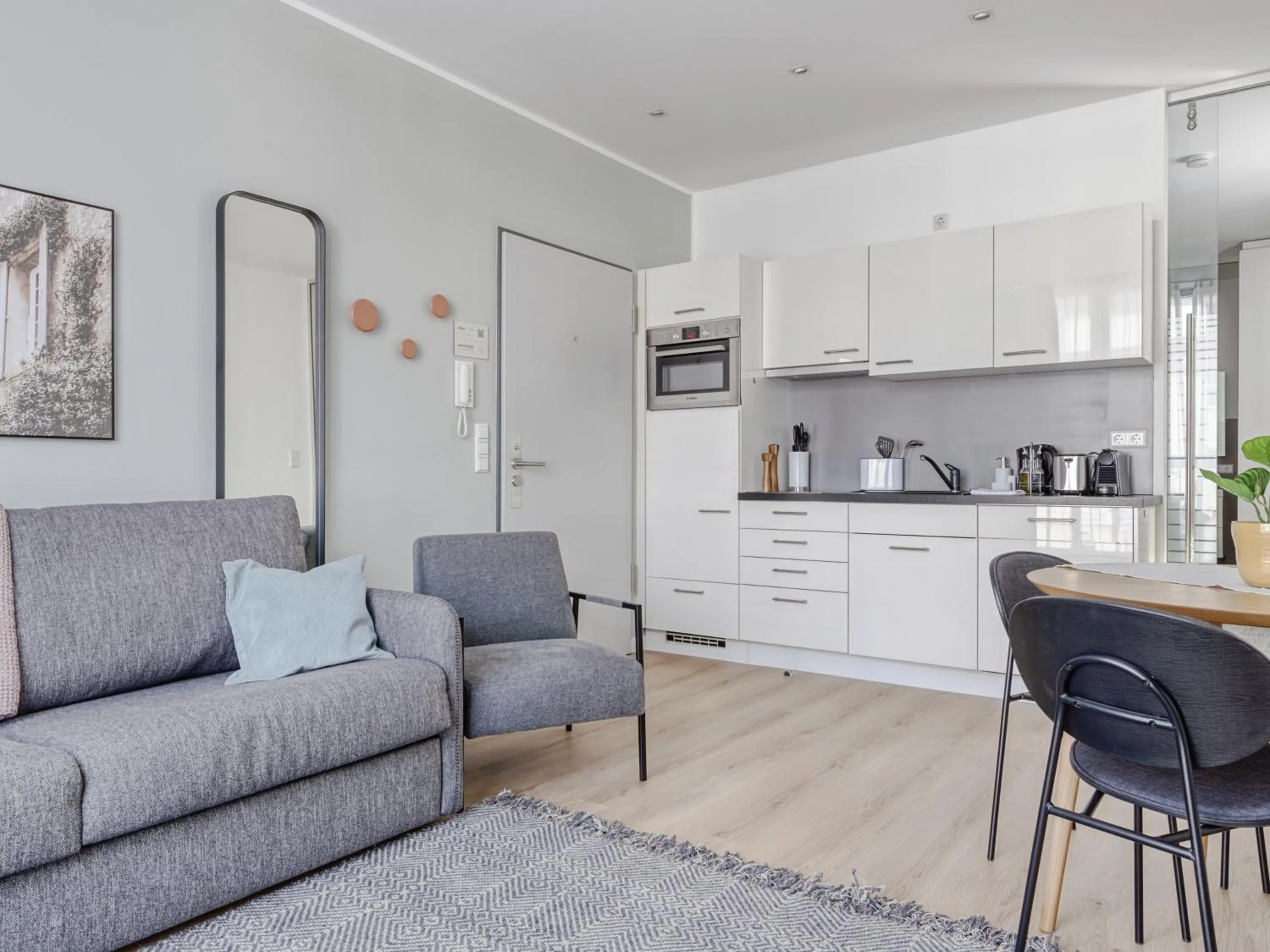 Kitchen or kitchenette in Limehome Aalen Reichsstädter Str