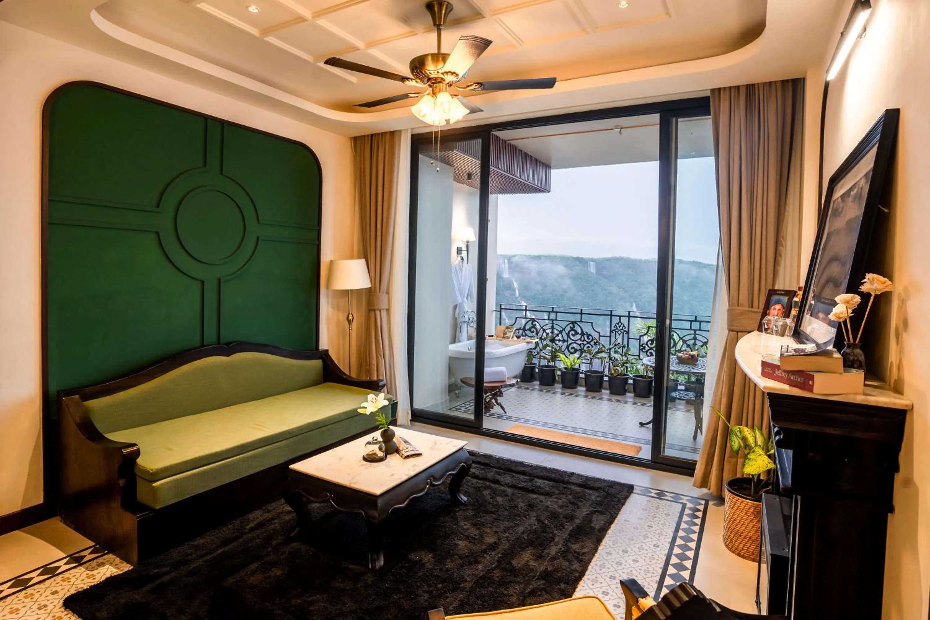 Balcony/Terrace, Bed in Polo Cherrapunjee Resort