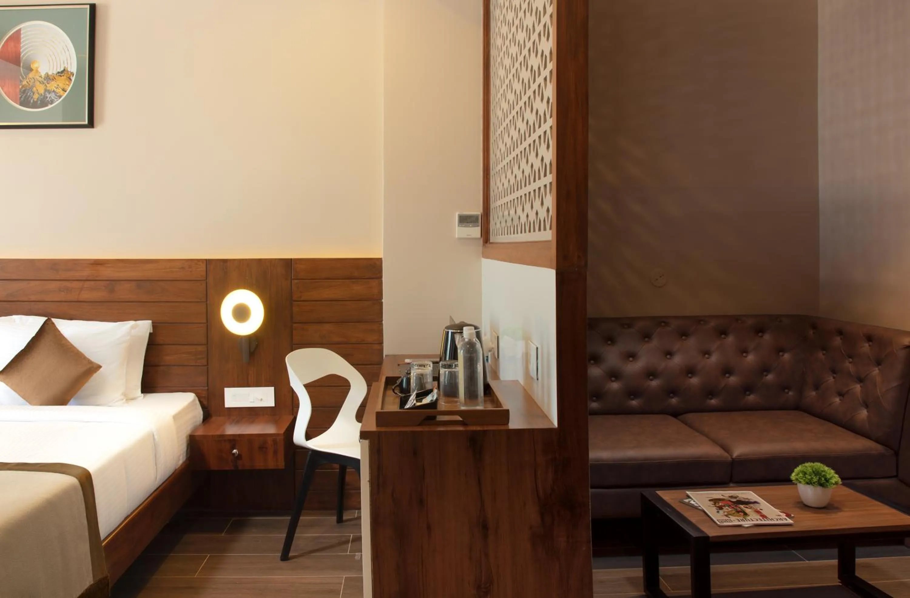 Bathroom, Bed in The Madras Grand