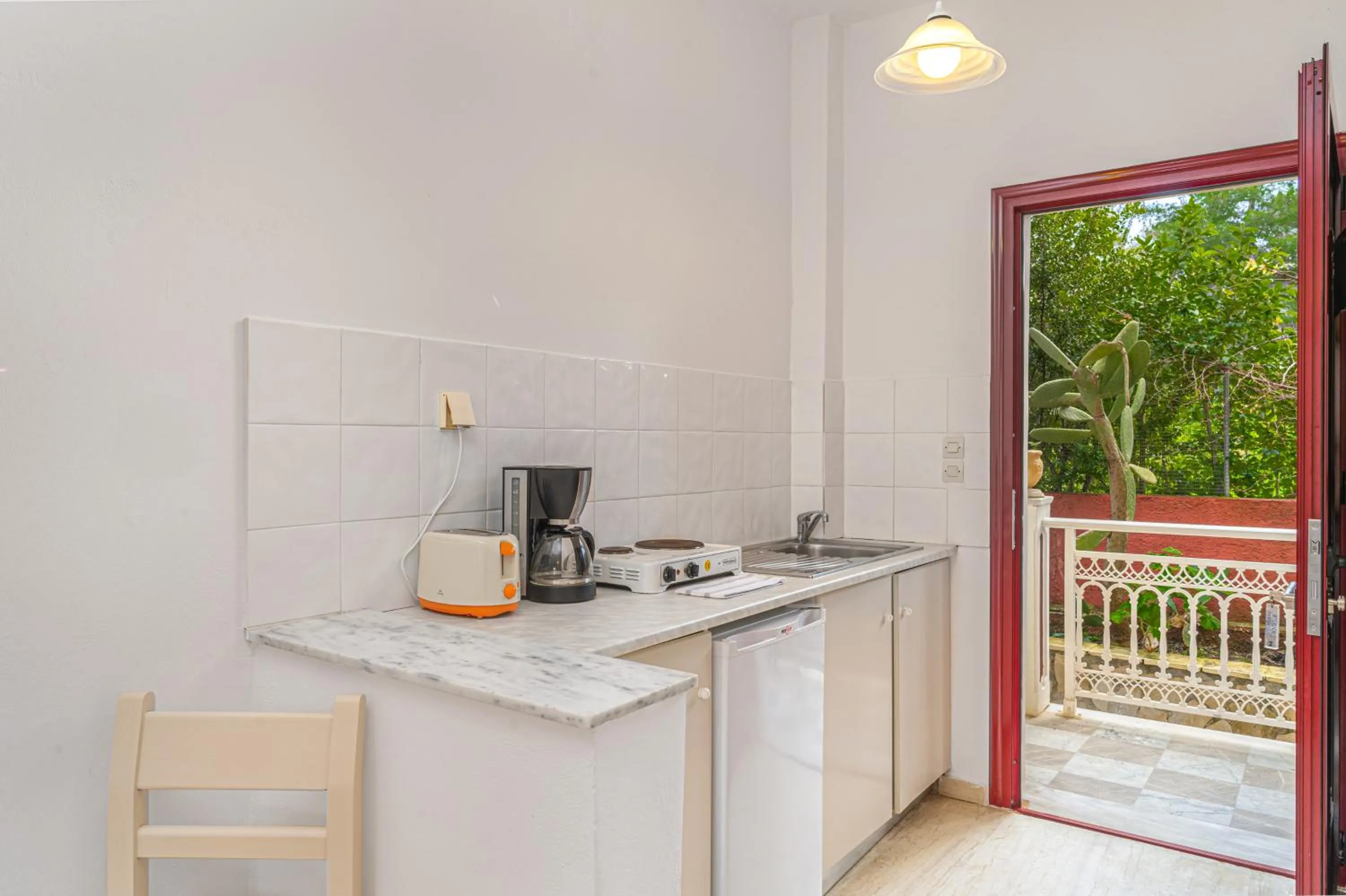 Kitchen or kitchenette in Pyrgaraki Studios and Apartments