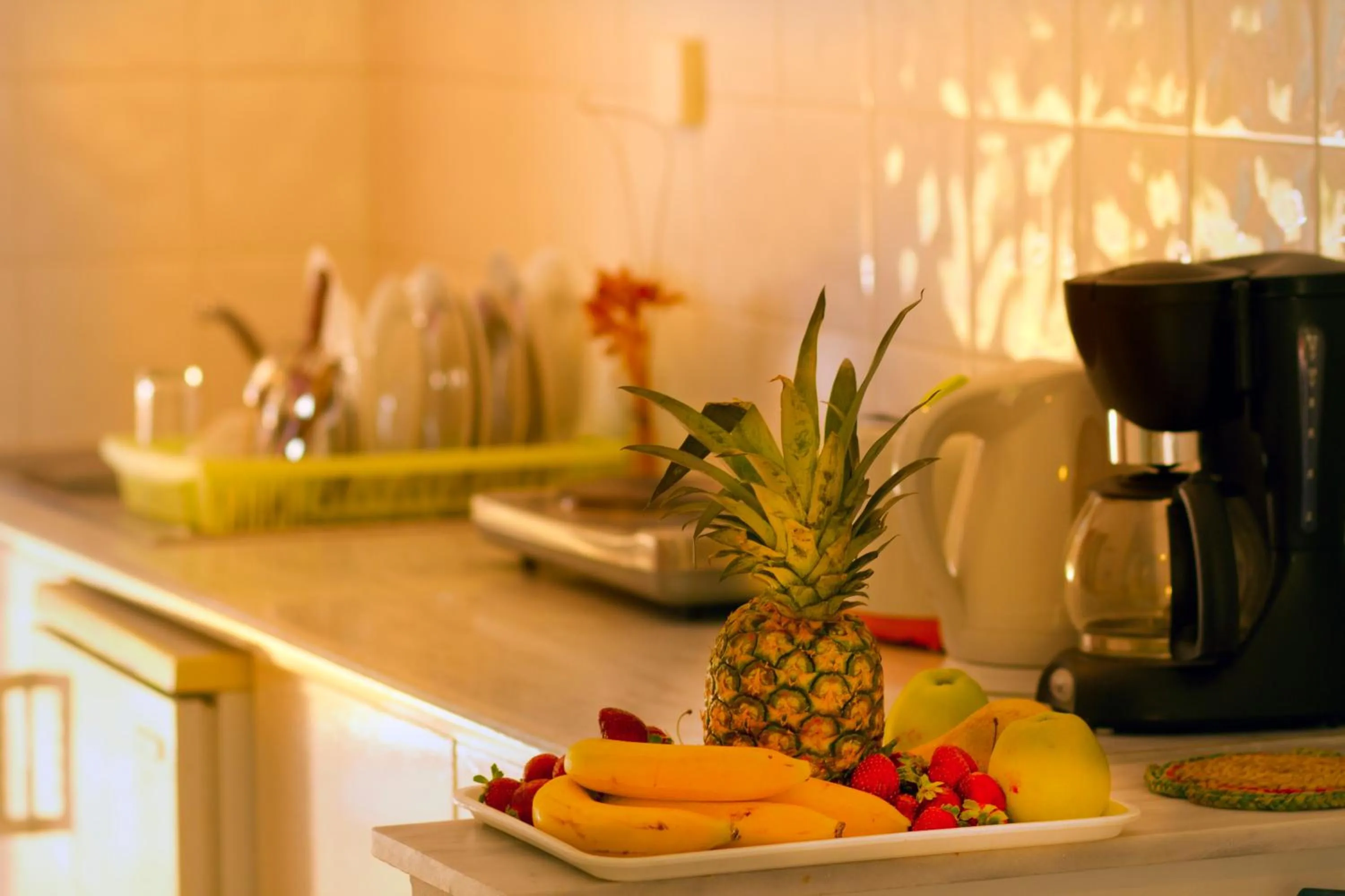 kitchen in Pyrgaraki Studios and Apartments