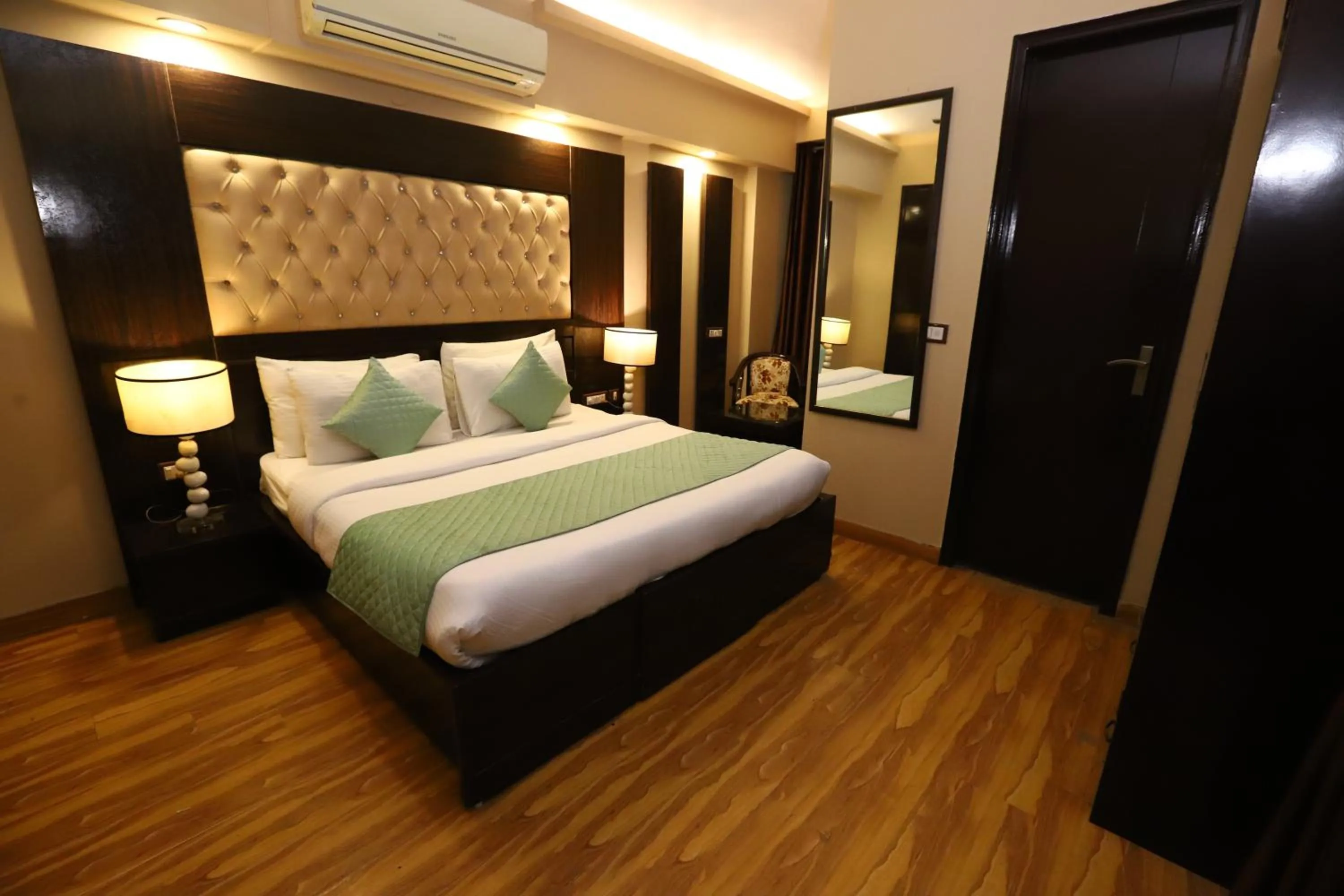 Bed in Hotel Palm Grand Naraina New Delhi - Couple Friendly Local IDs Accepted