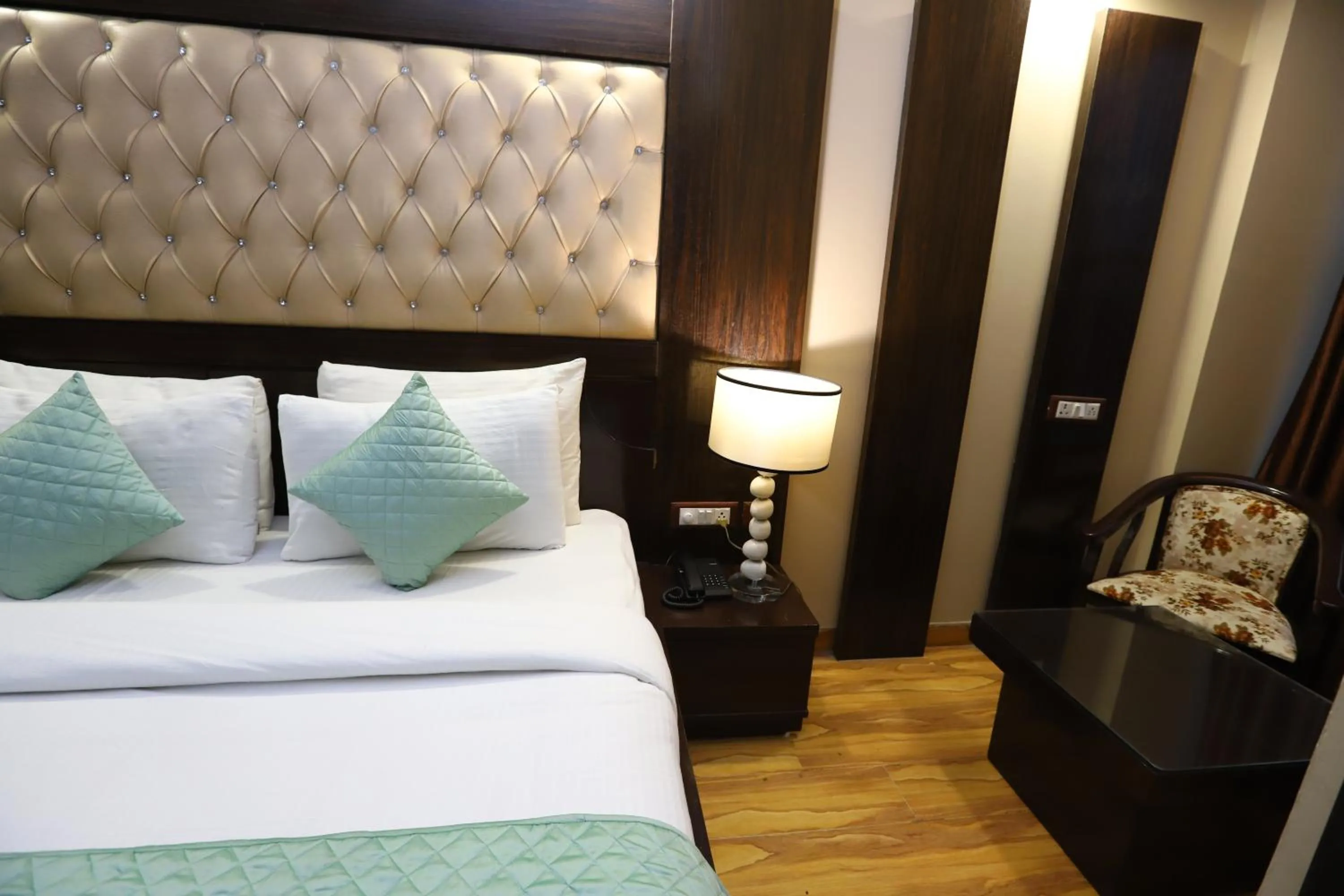 Bed in Hotel Palm Grand Naraina New Delhi - Couple Friendly Local IDs Accepted
