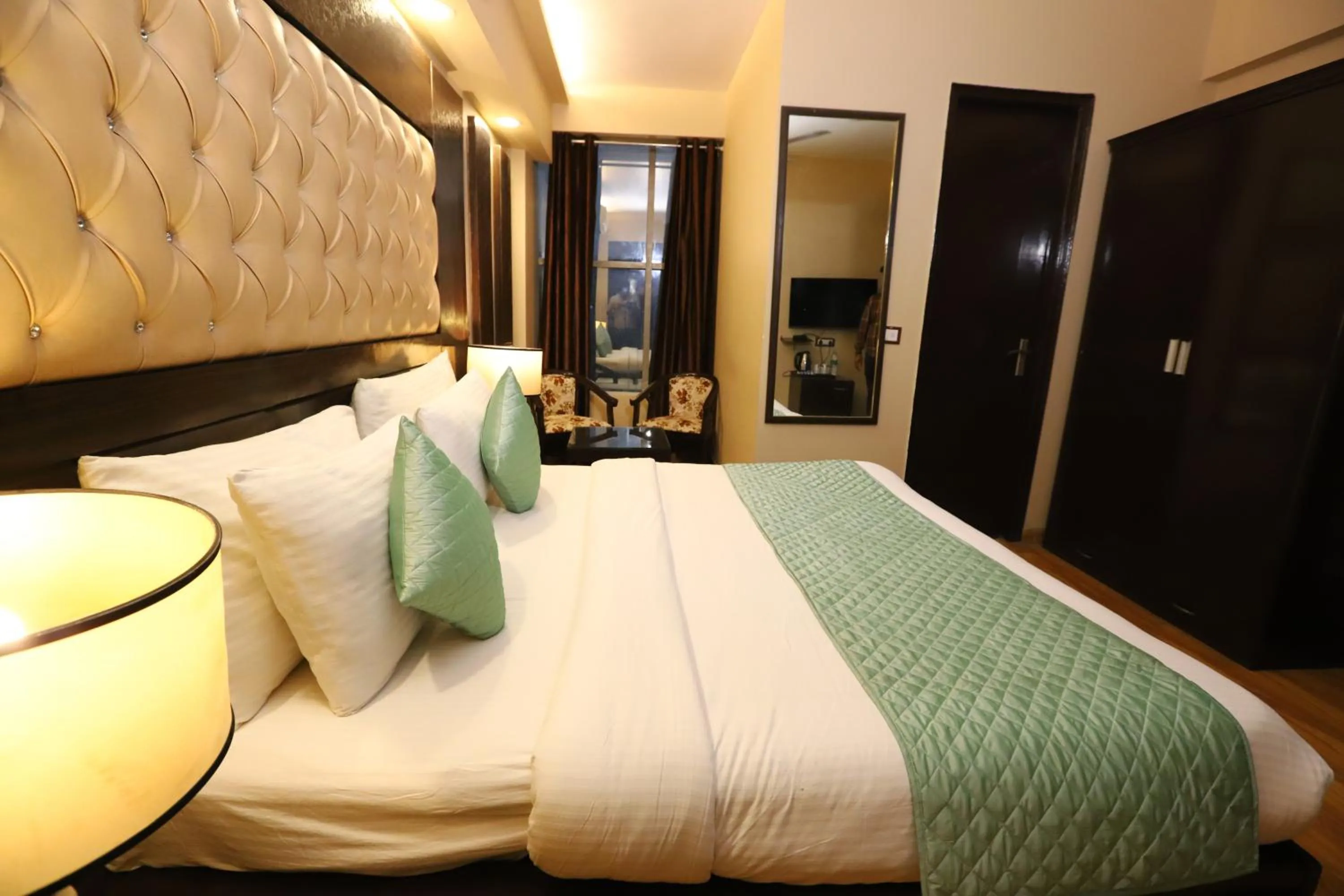 Bed in Hotel Palm Grand Naraina New Delhi - Couple Friendly Local IDs Accepted