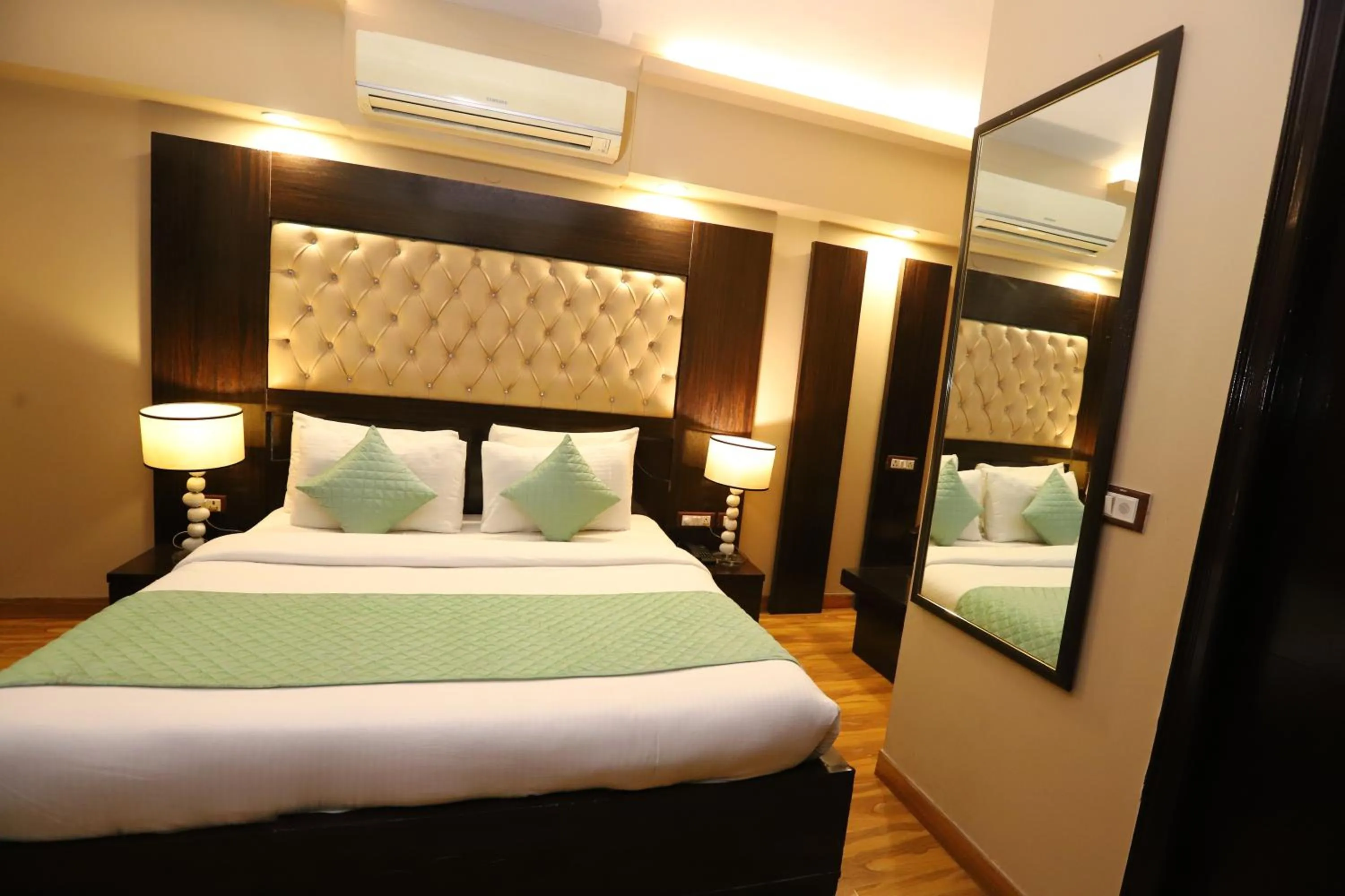 Bed in Hotel Palm Grand Naraina New Delhi - Couple Friendly Local IDs Accepted