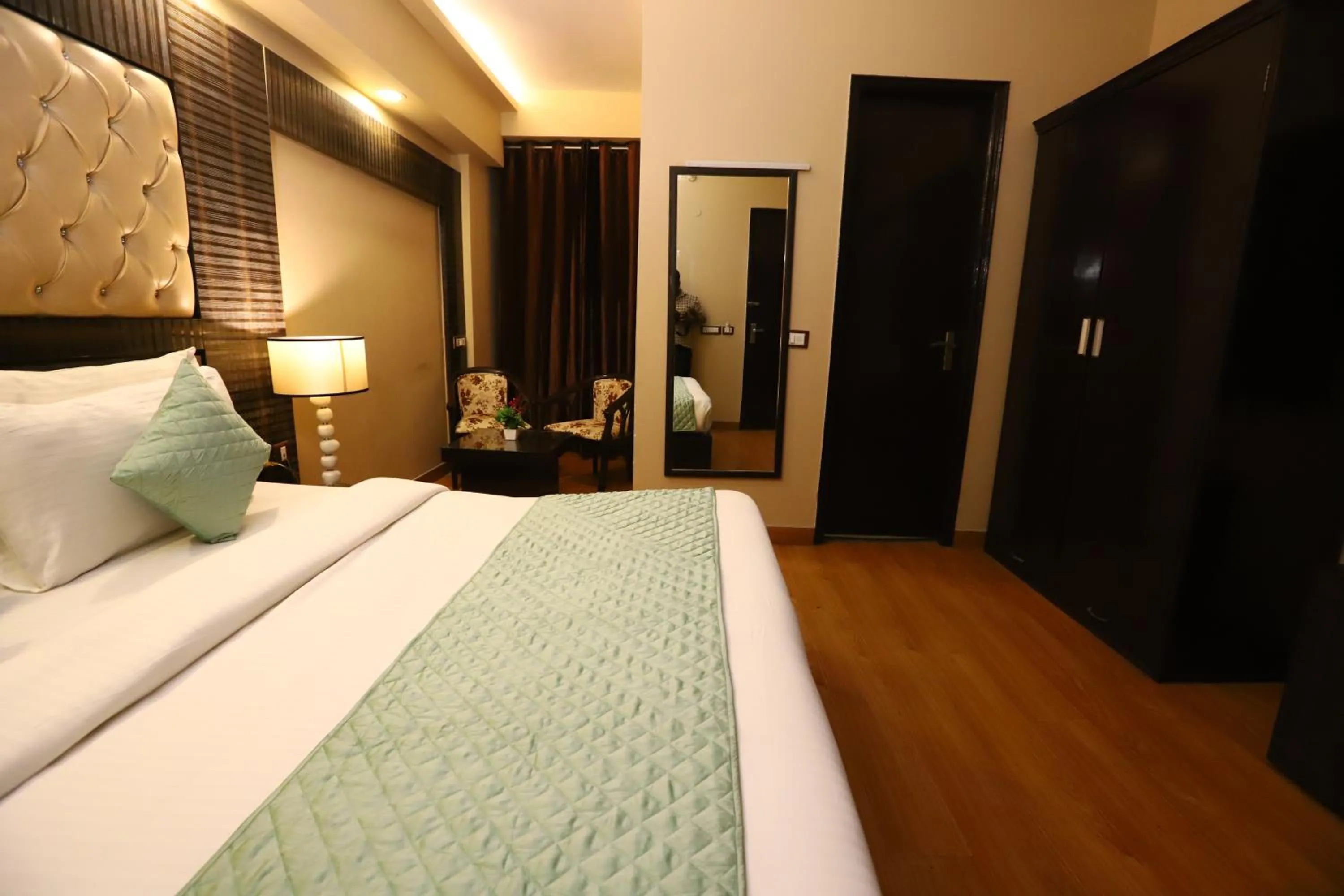 Bed in Hotel Palm Grand Naraina New Delhi - Couple Friendly Local IDs Accepted