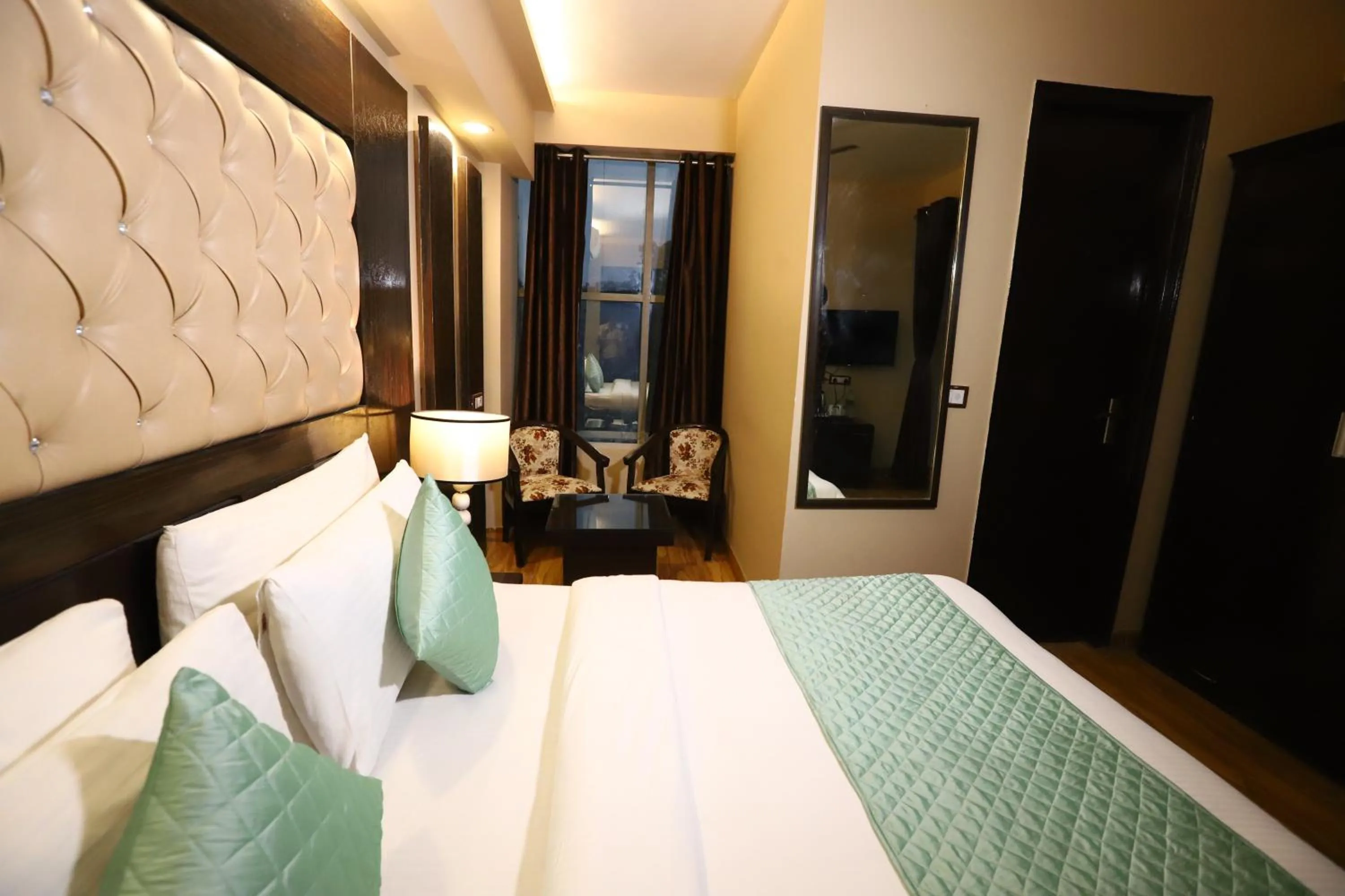 Bed in Hotel Palm Grand Naraina New Delhi - Couple Friendly Local IDs Accepted