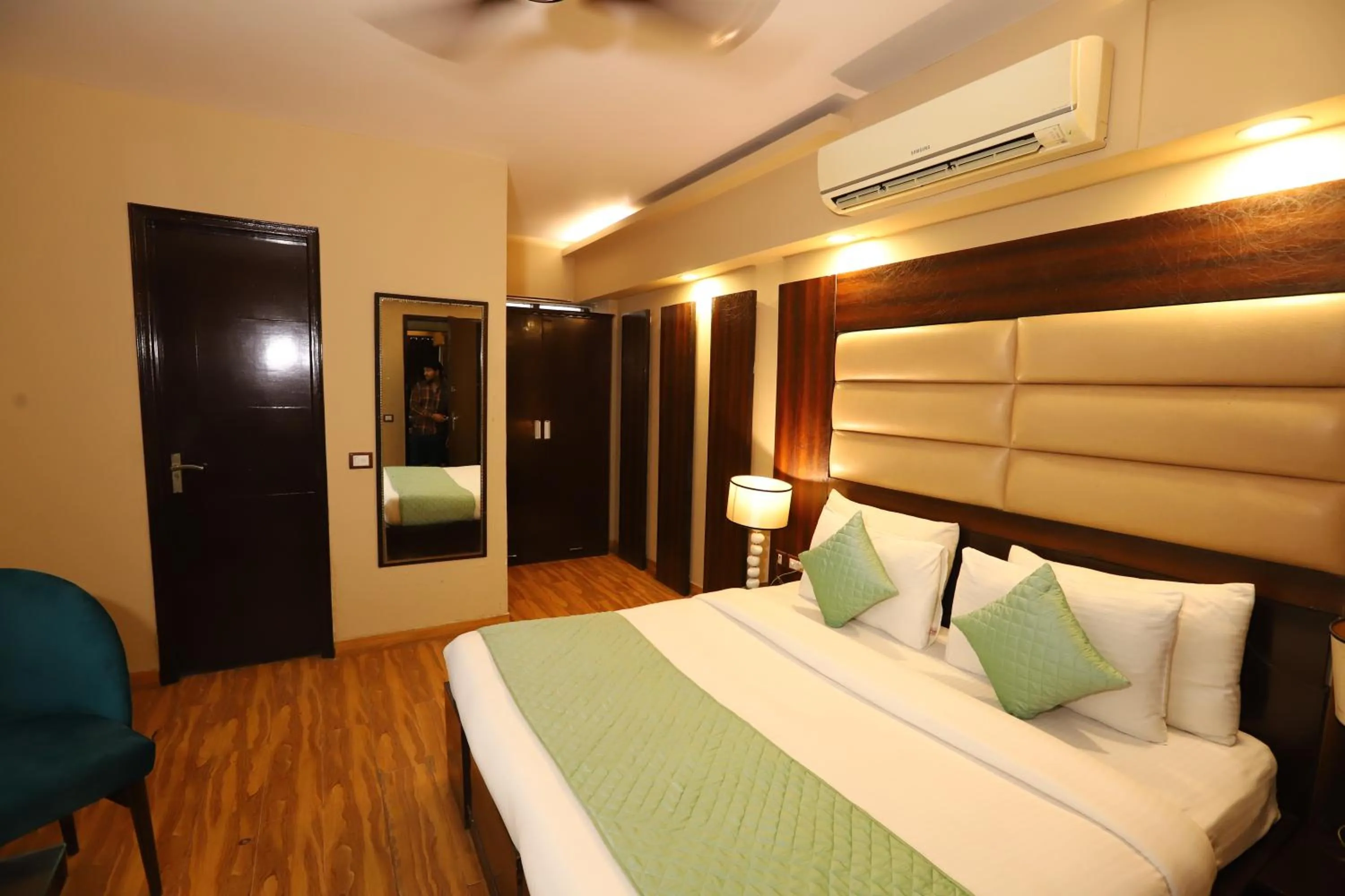 Bed in Hotel Palm Grand Naraina New Delhi - Couple Friendly Local IDs Accepted