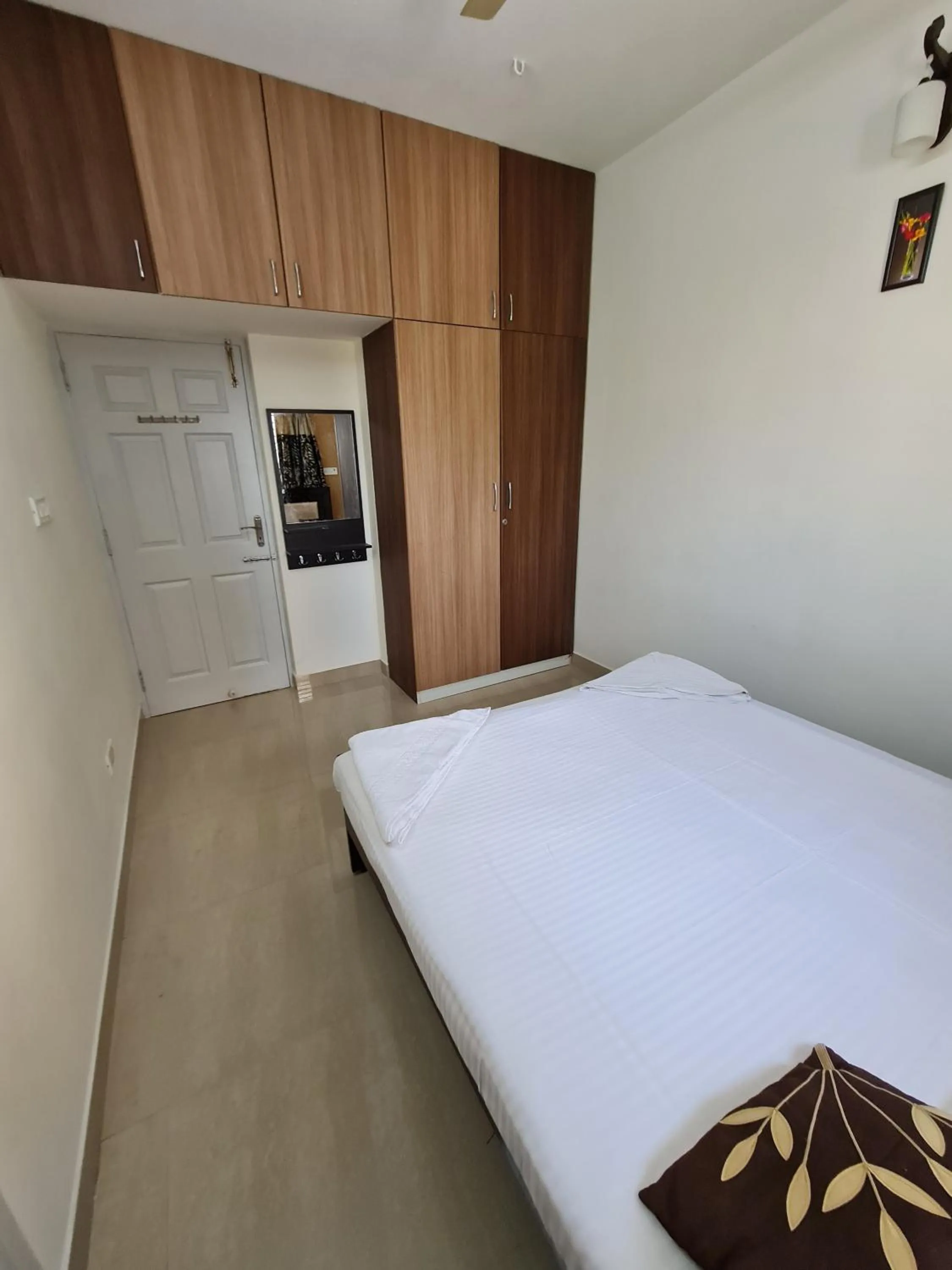 Bed in S4 Sruthi Service Apartments