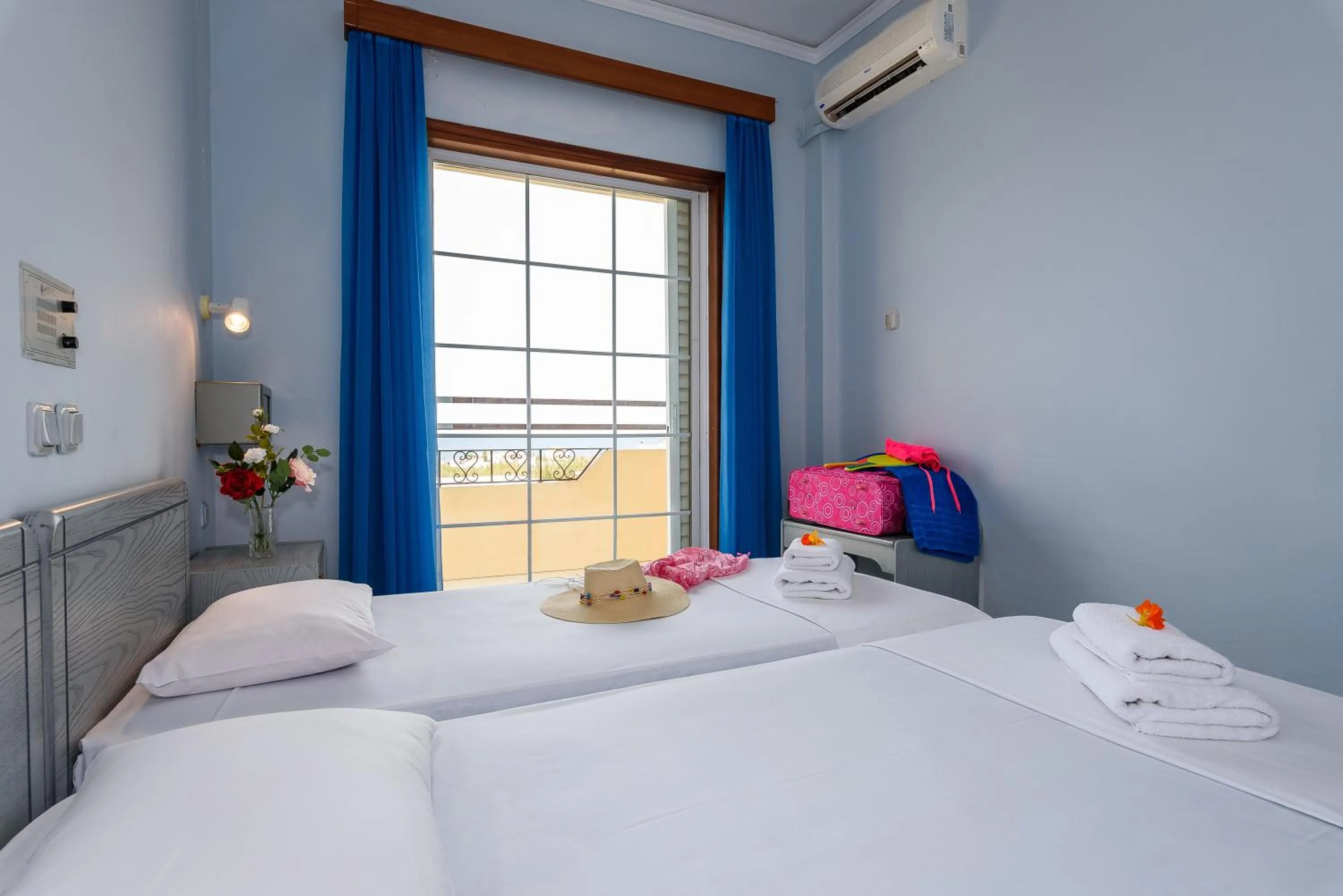 Bed in Louladakis Apartments