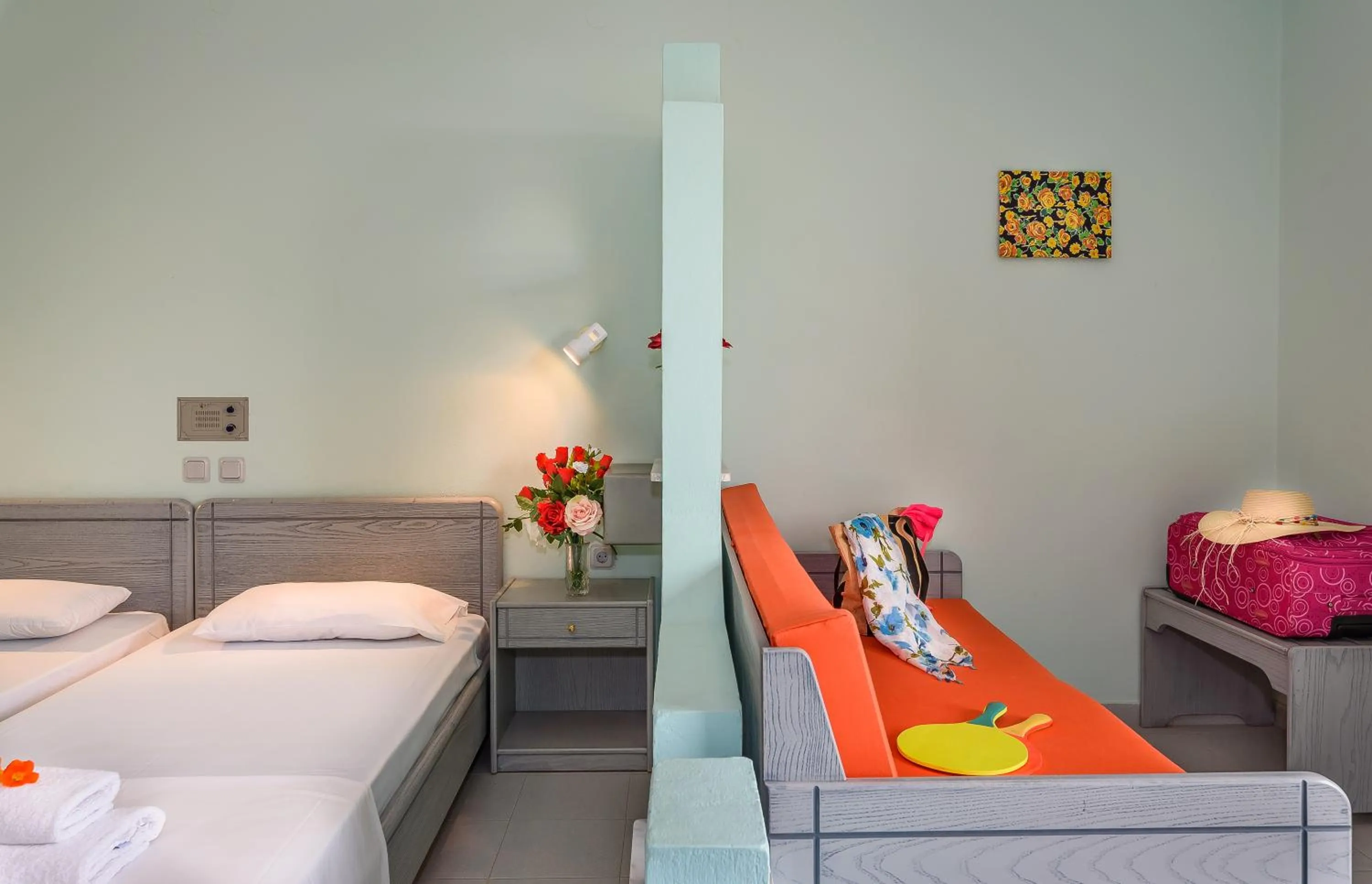 Bed in Louladakis Apartments