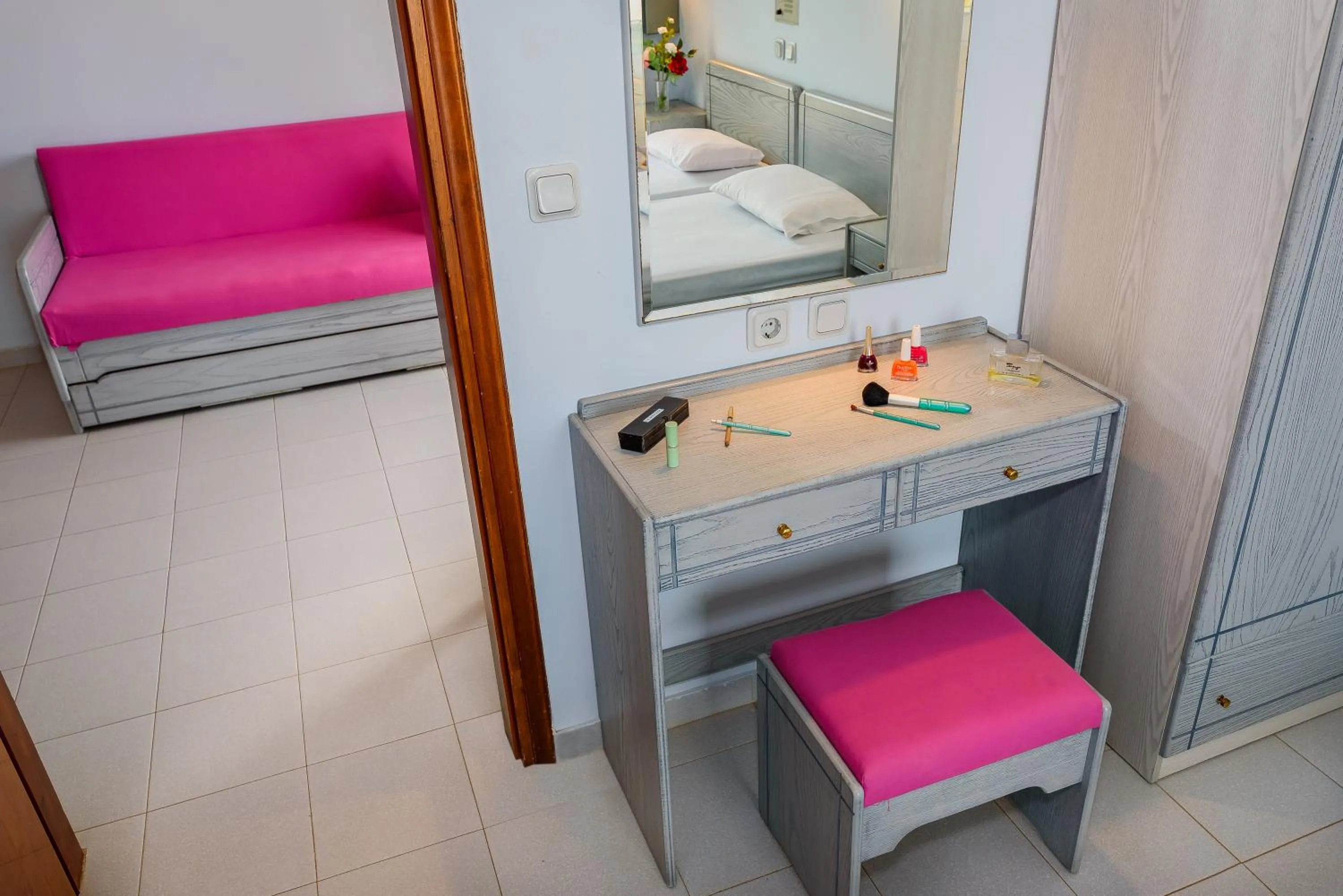 Bed in Louladakis Apartments