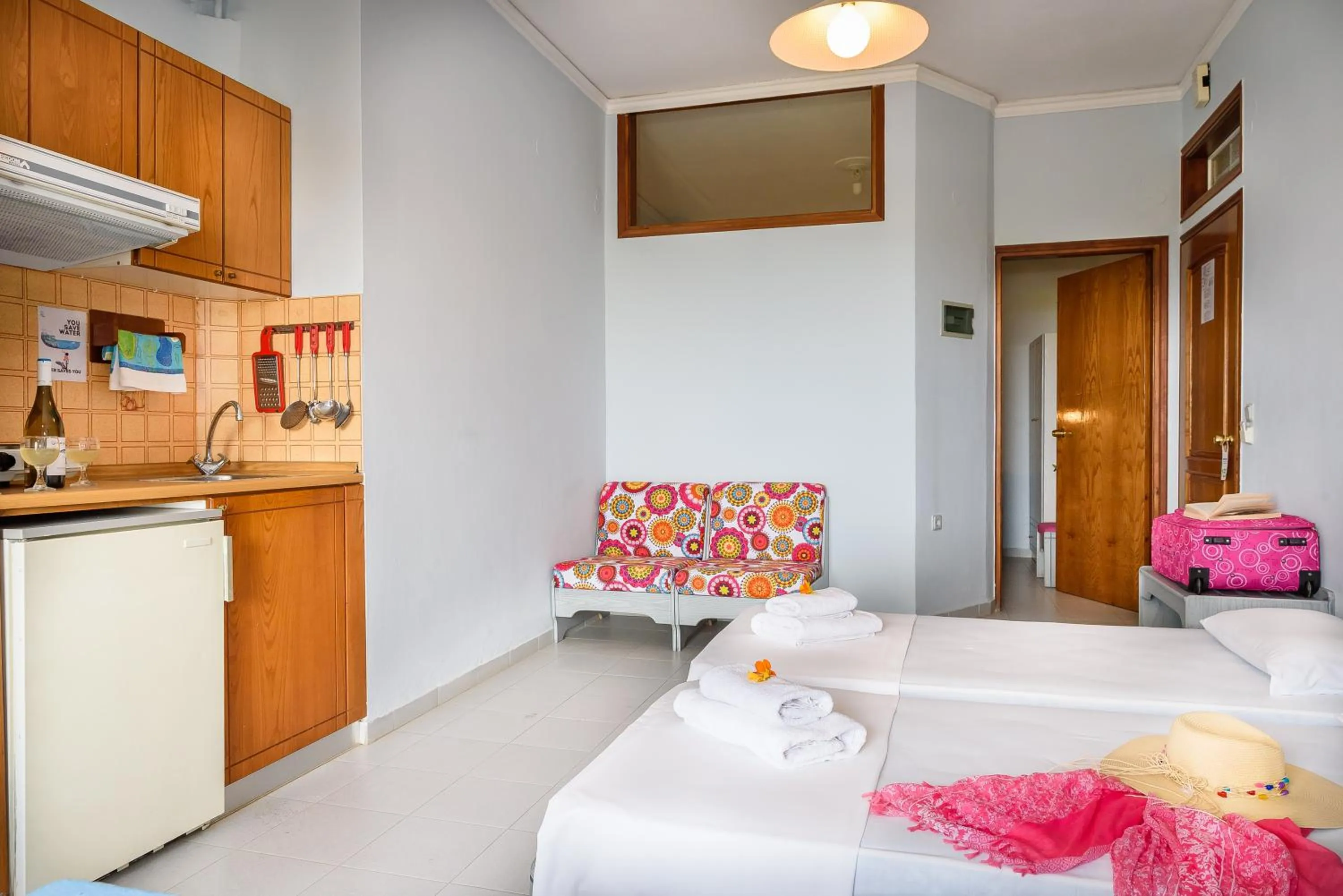 Bed in Louladakis Apartments