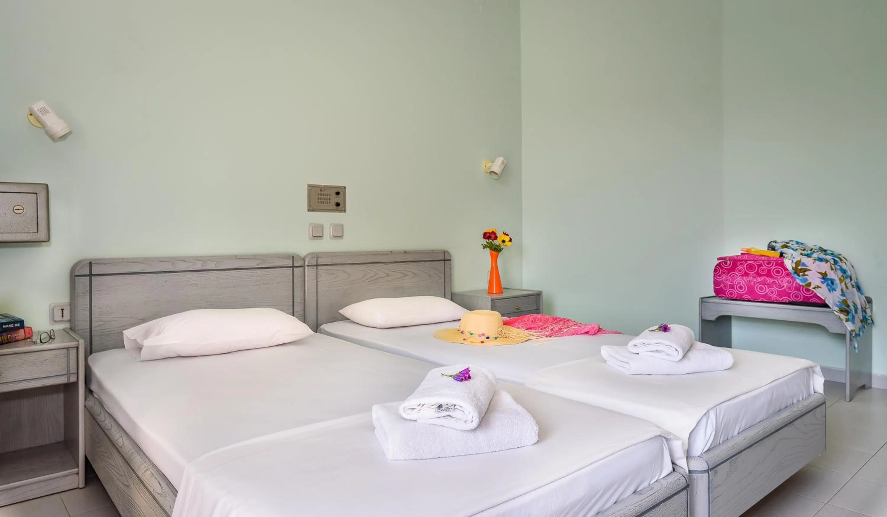 Bed in Louladakis Apartments