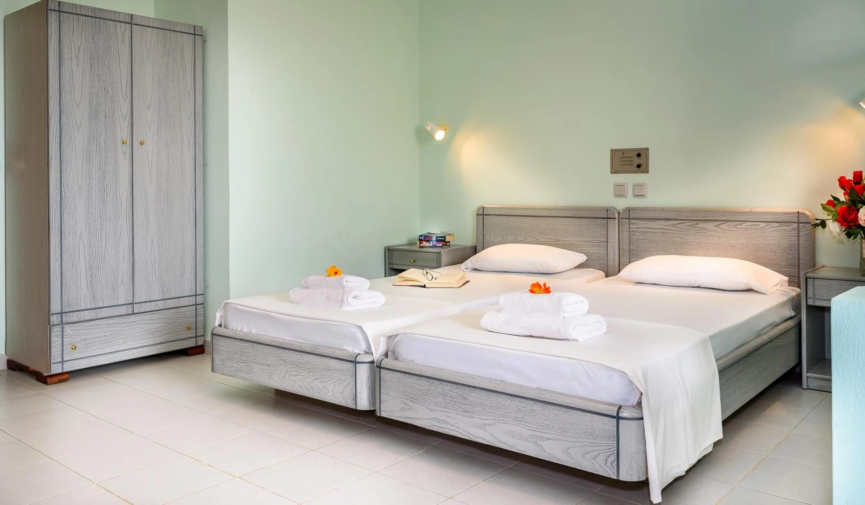 Bed in Louladakis Apartments