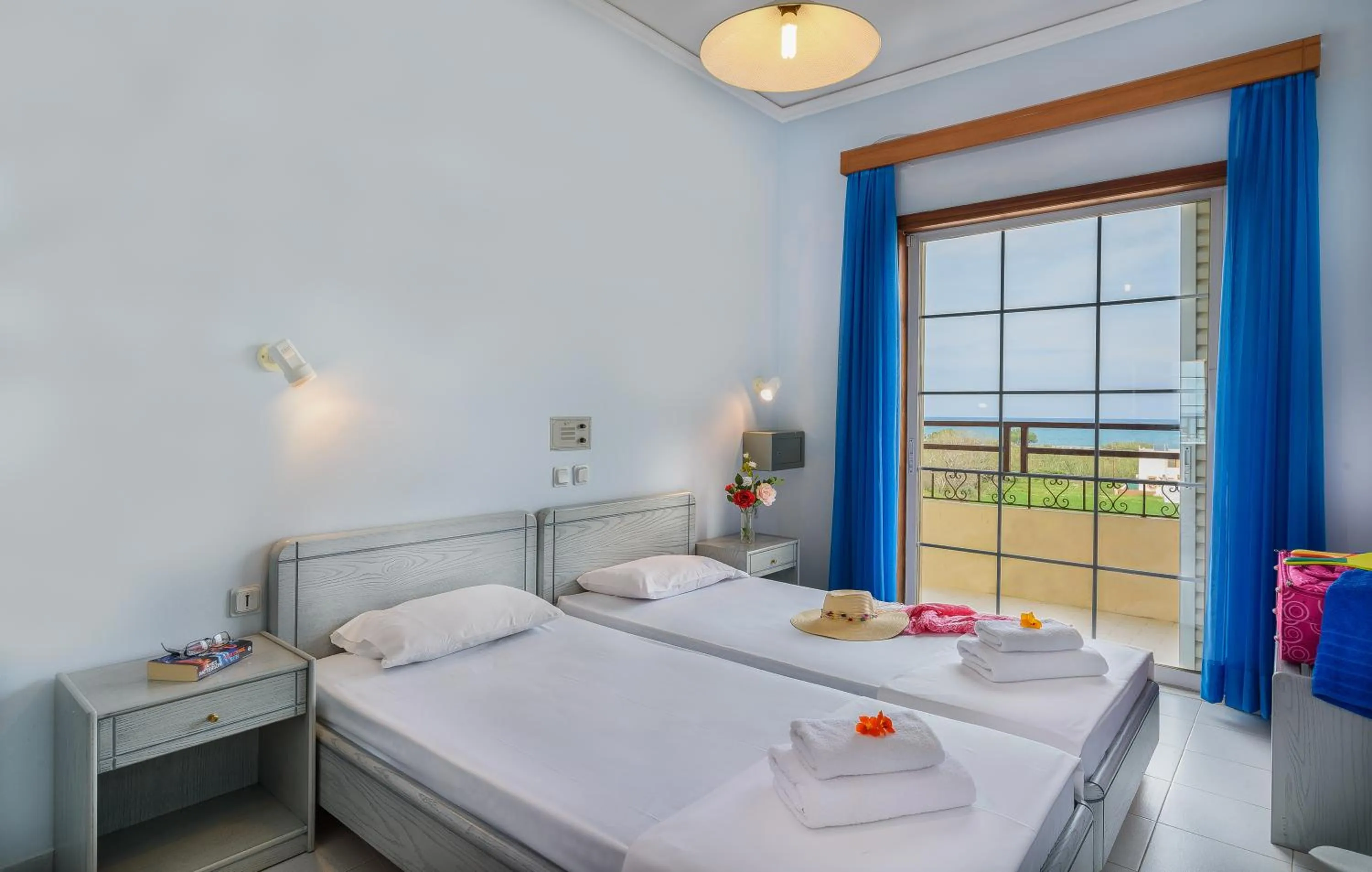 Bed in Louladakis Apartments