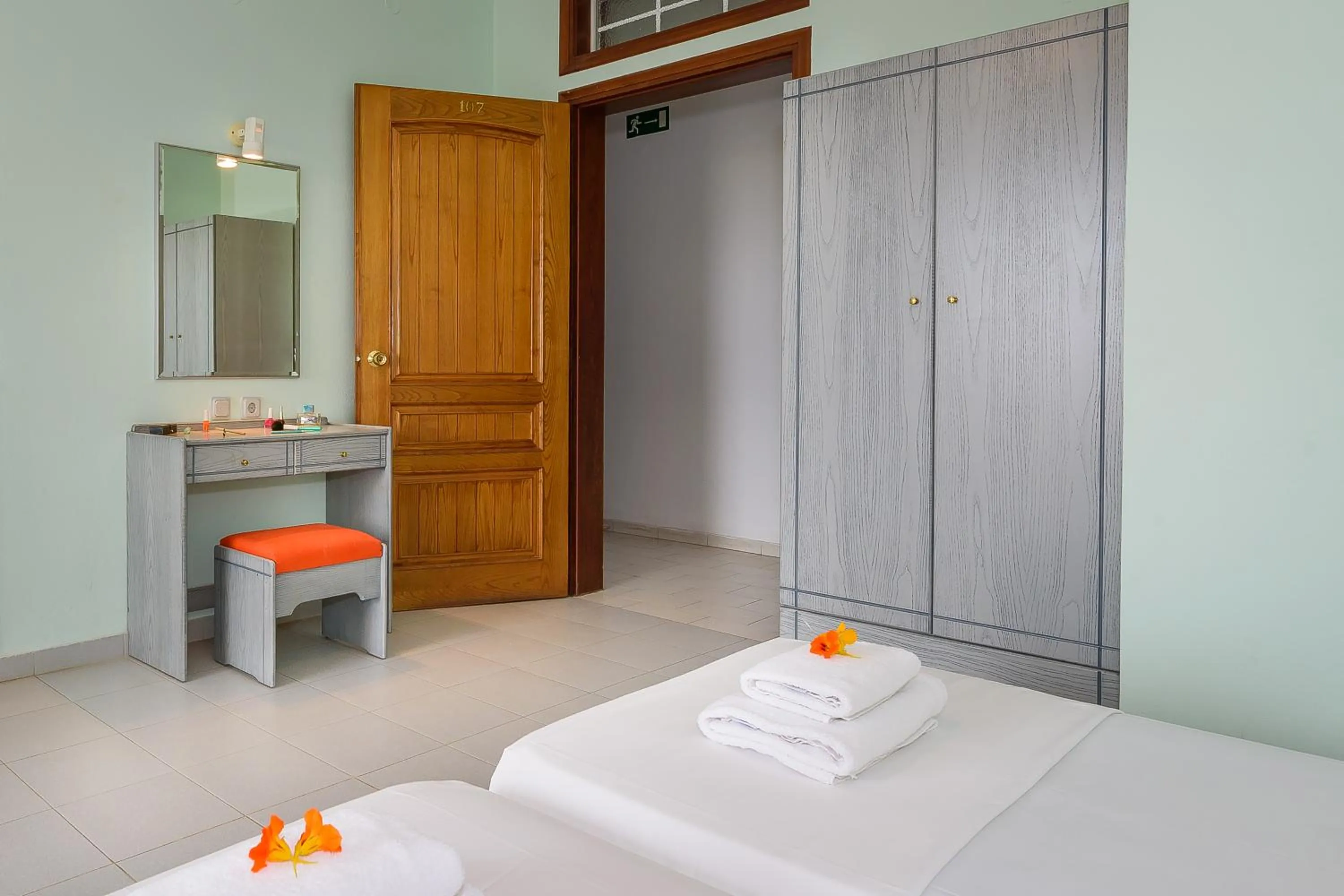 Bed in Louladakis Apartments