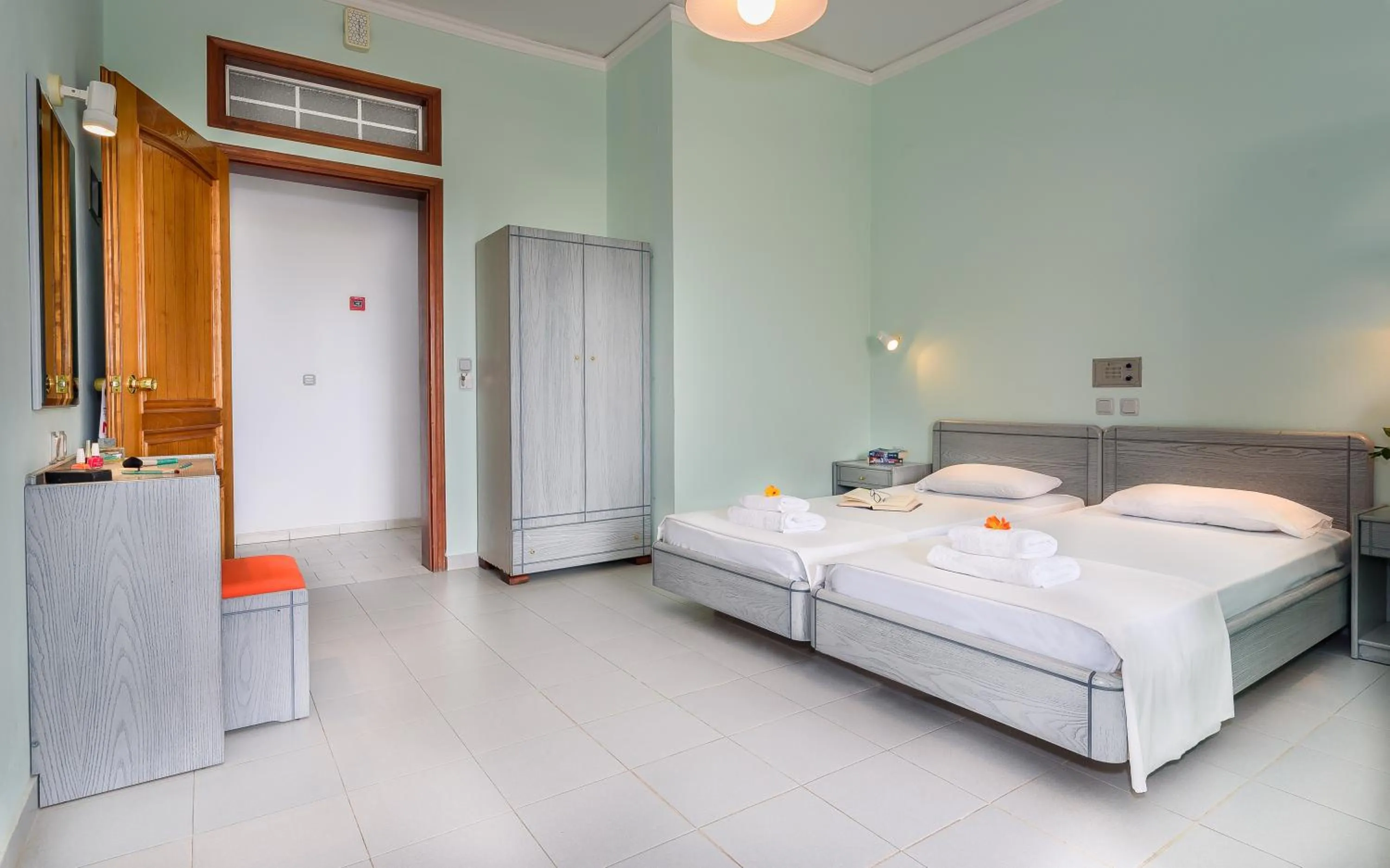 Bed in Louladakis Apartments