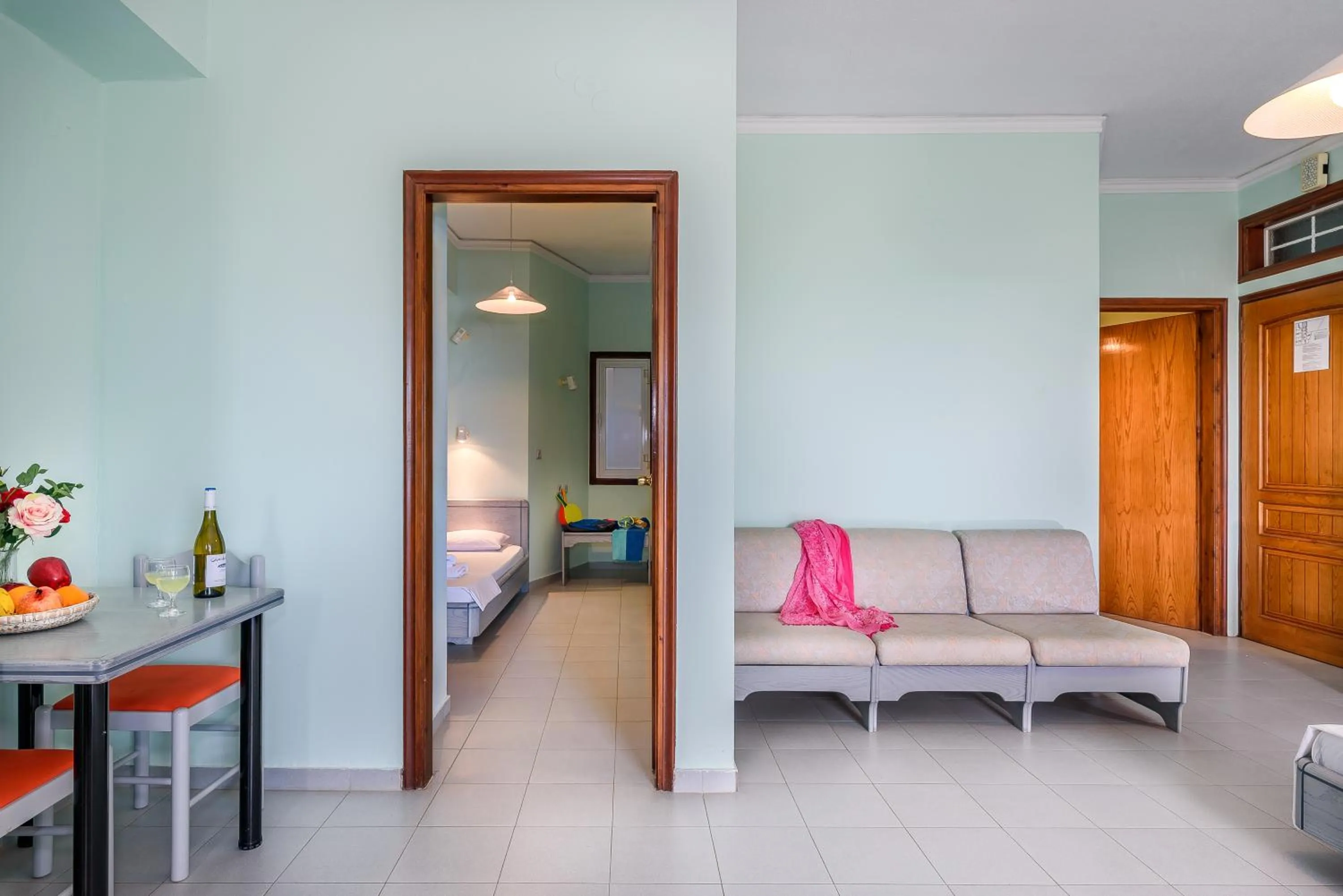 Bed in Louladakis Apartments