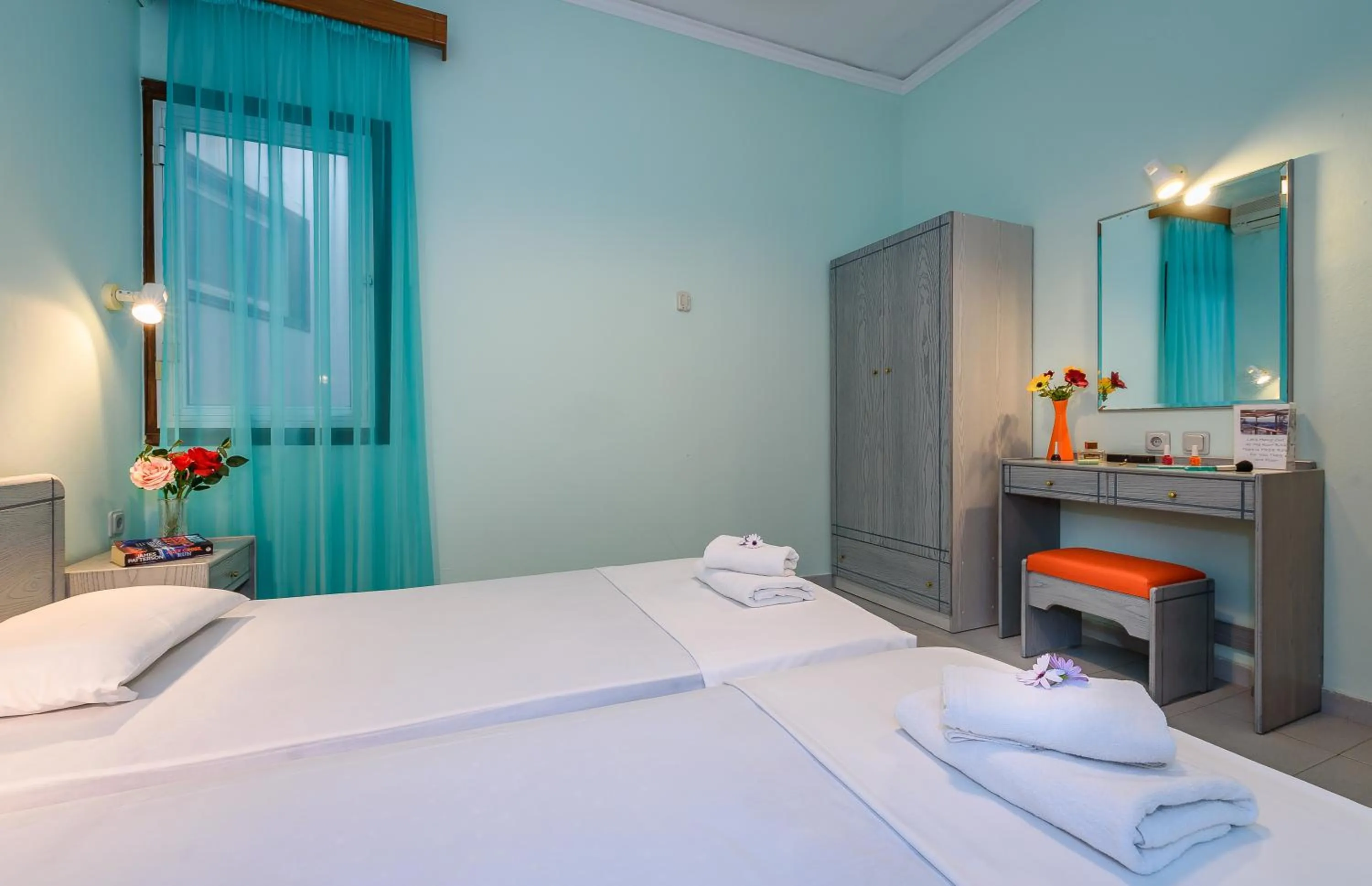 Bed in Louladakis Apartments