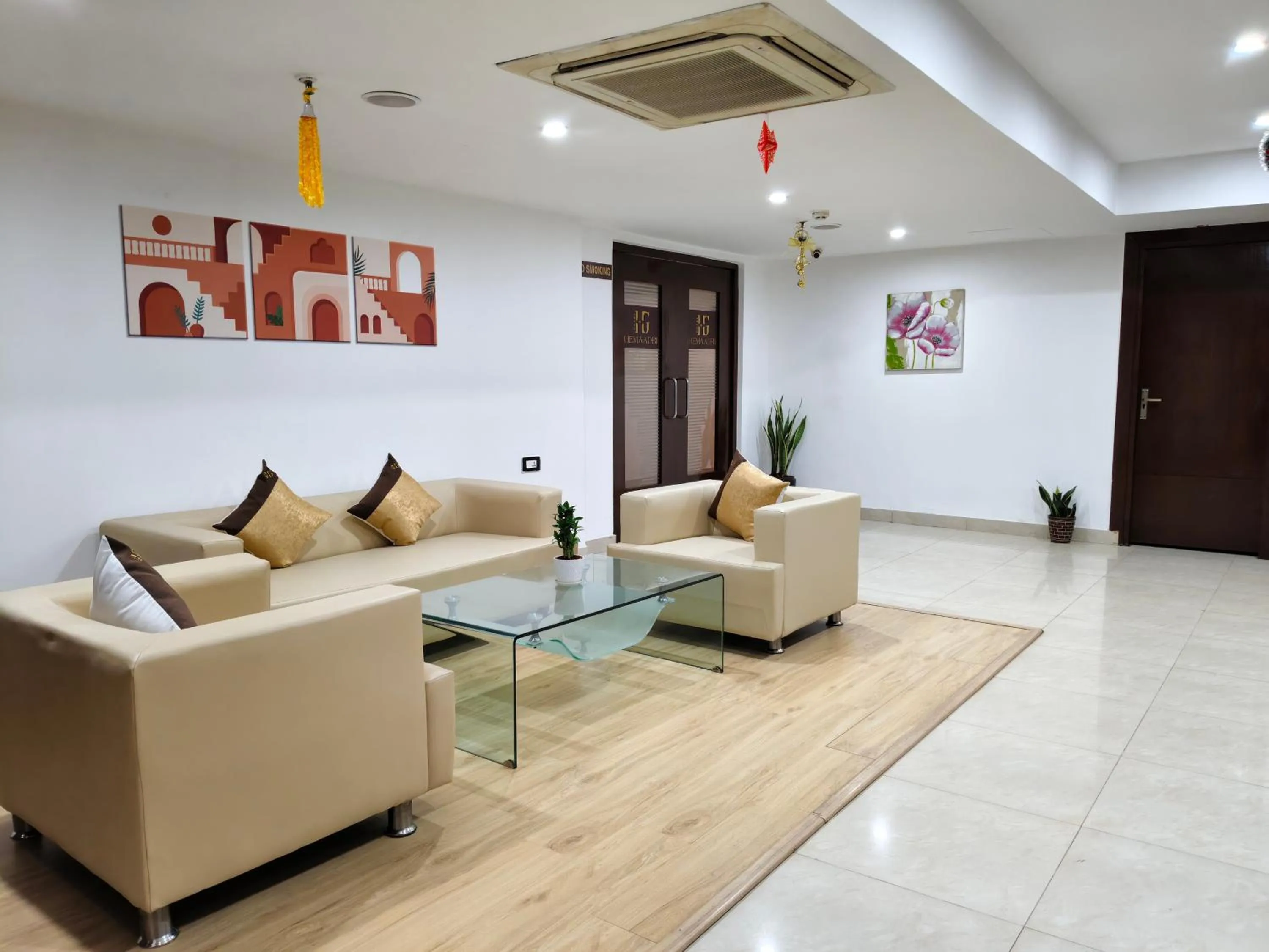 Seating area in Hemaadri Grand