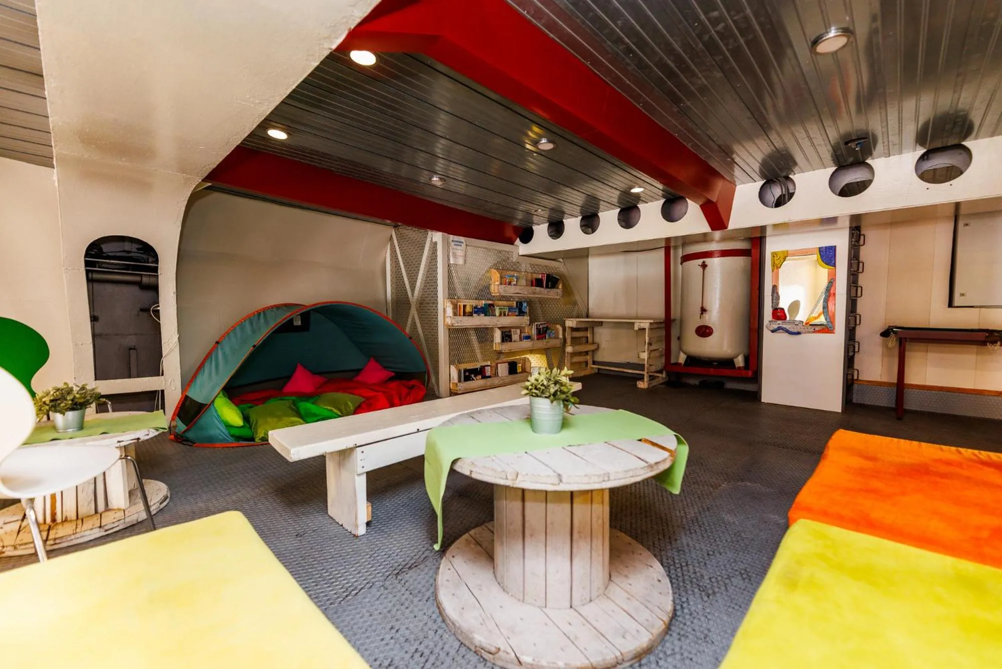 Seating area in Botel Marina