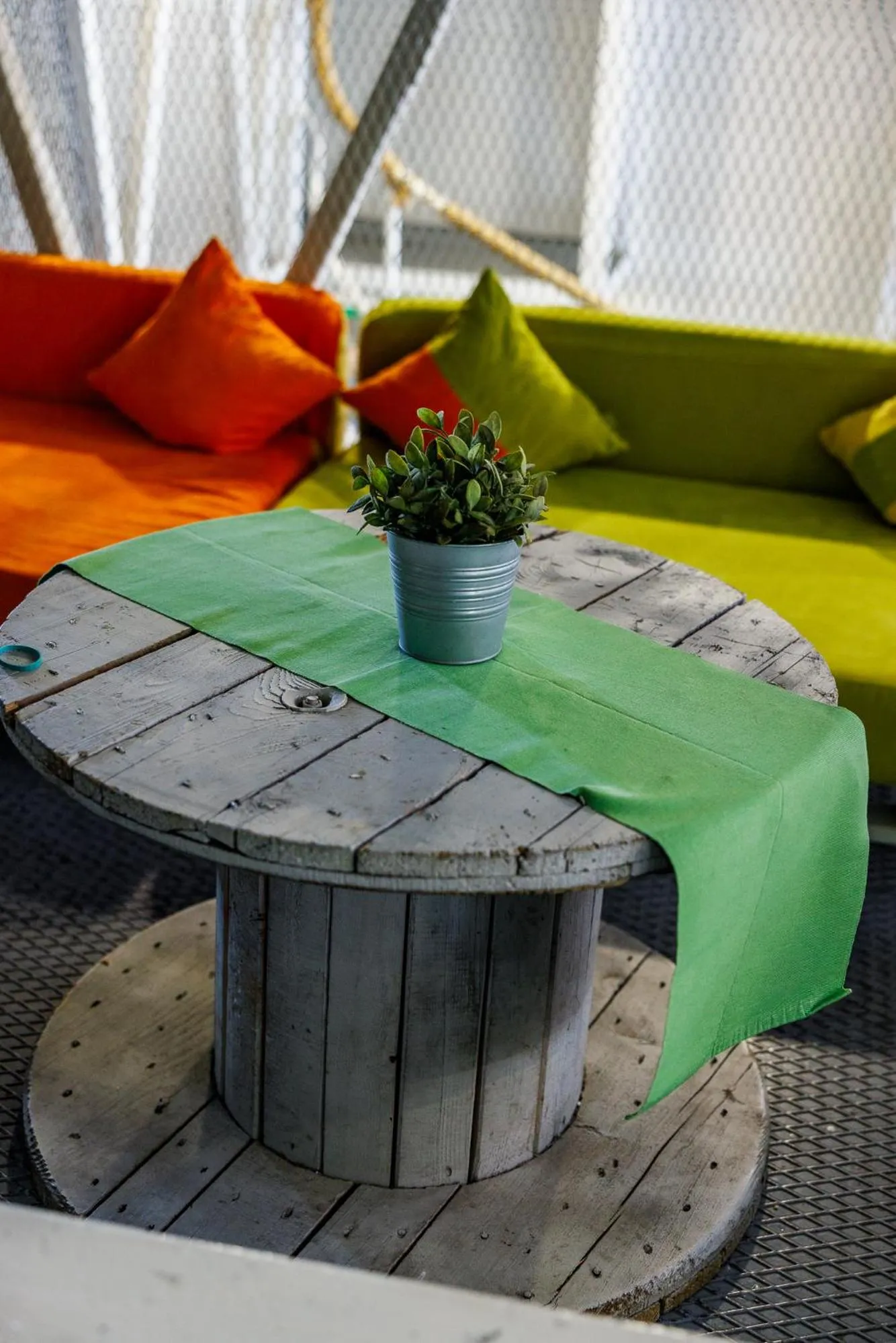 Seating area in Botel Marina