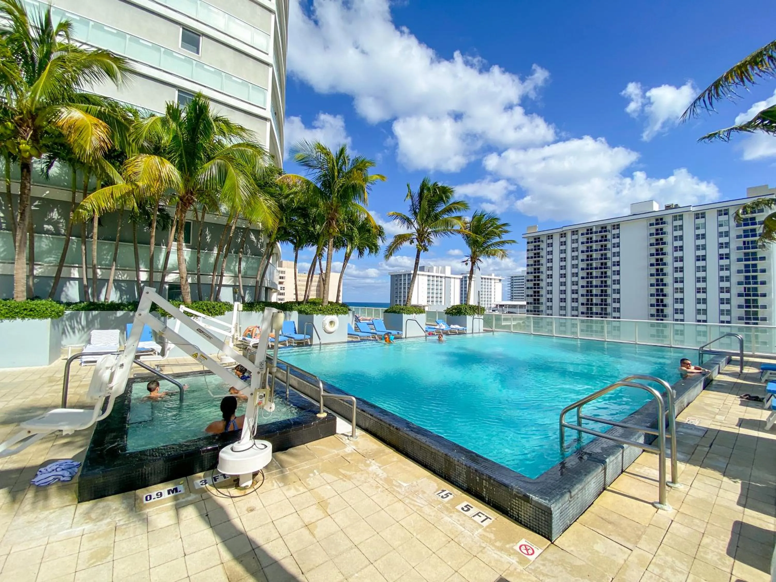 Hot Tub in W Residences Fort Lauderdale Luxury Suites Across from Fort Lauderdale Beach
