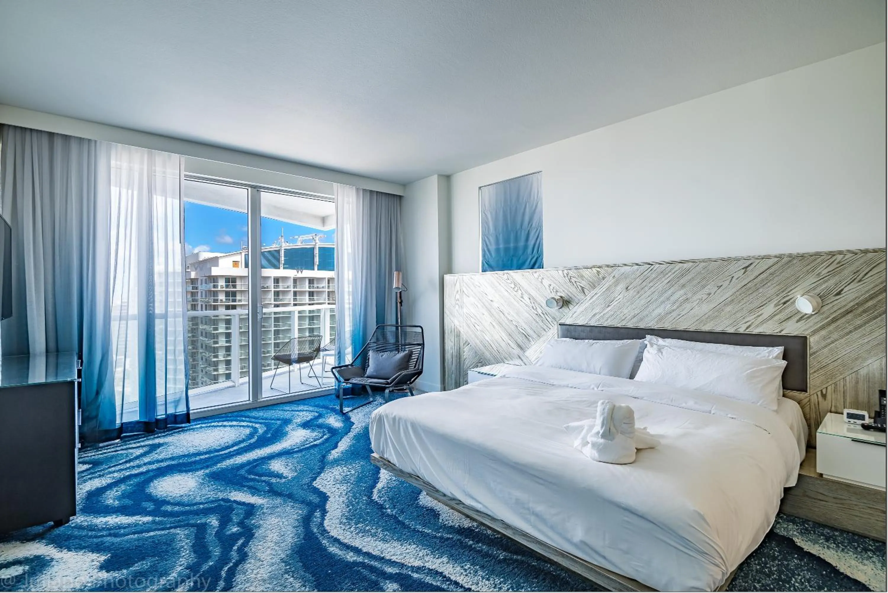 Bed in W Residences Fort Lauderdale Luxury Suites Across from Fort Lauderdale Beach