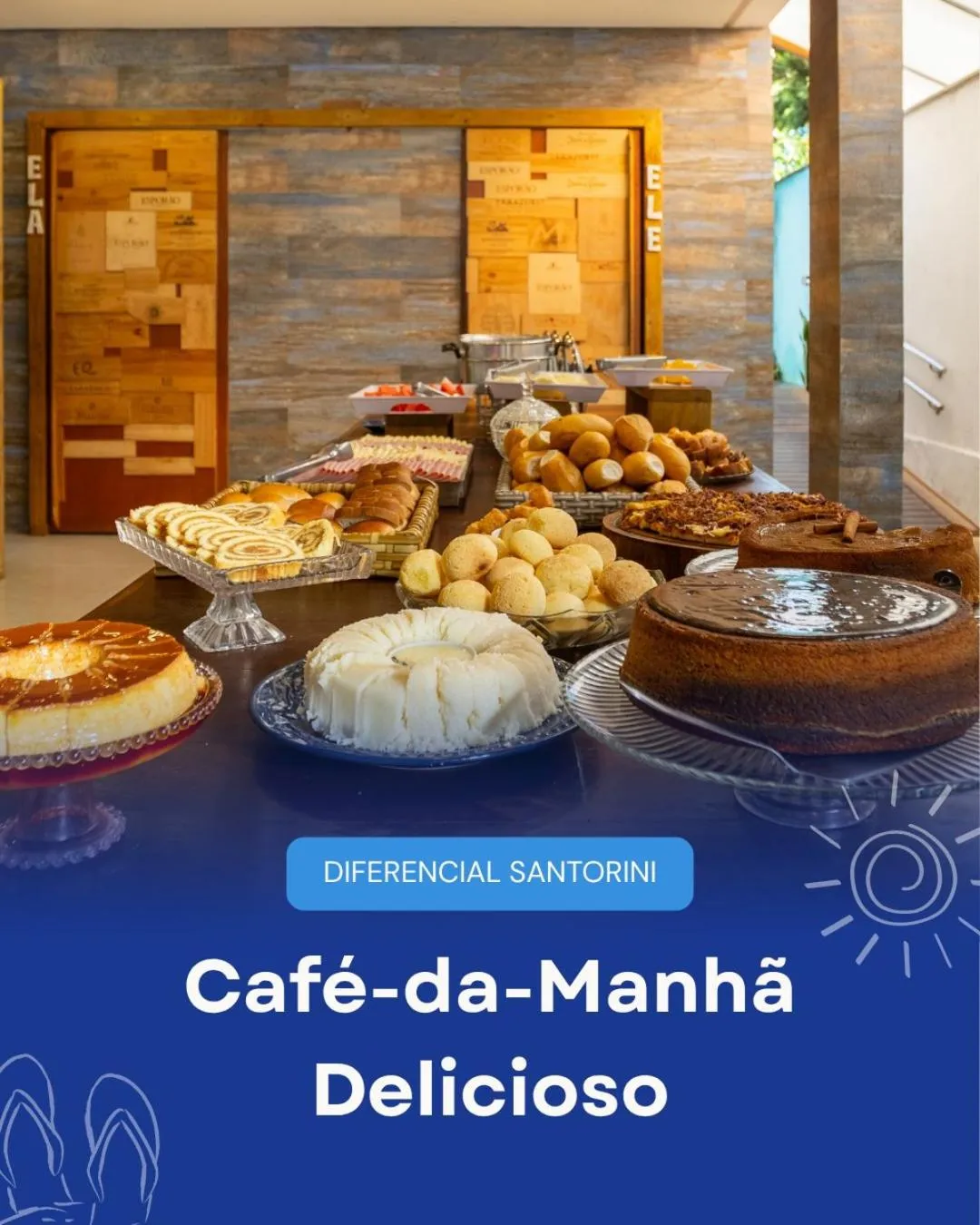 Breakfast in Santorini Beach Hotel