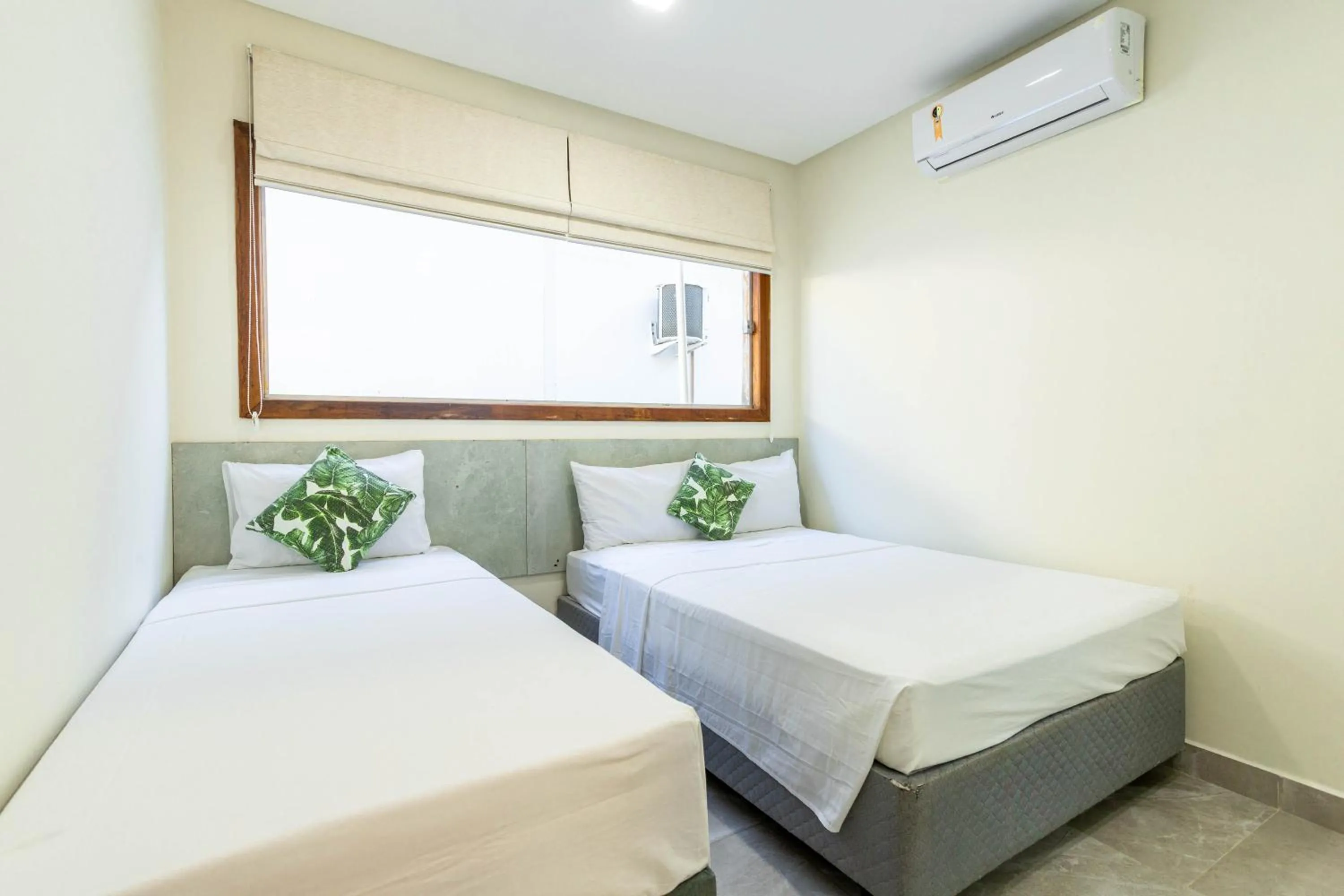 Bed in Santorini Beach Hotel