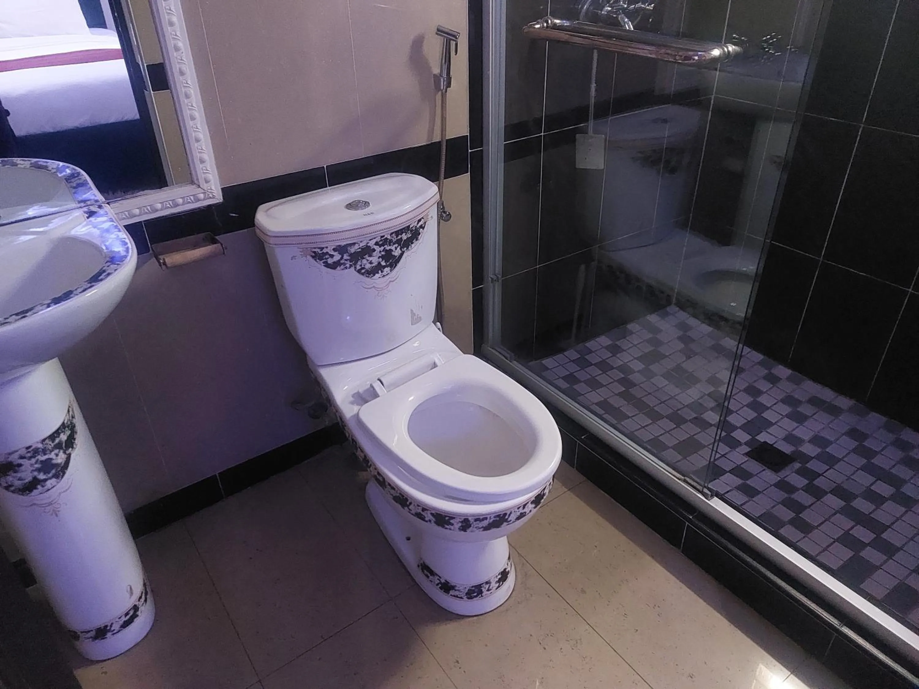 Toilet in Gold Crown International Hotel Johannesburg