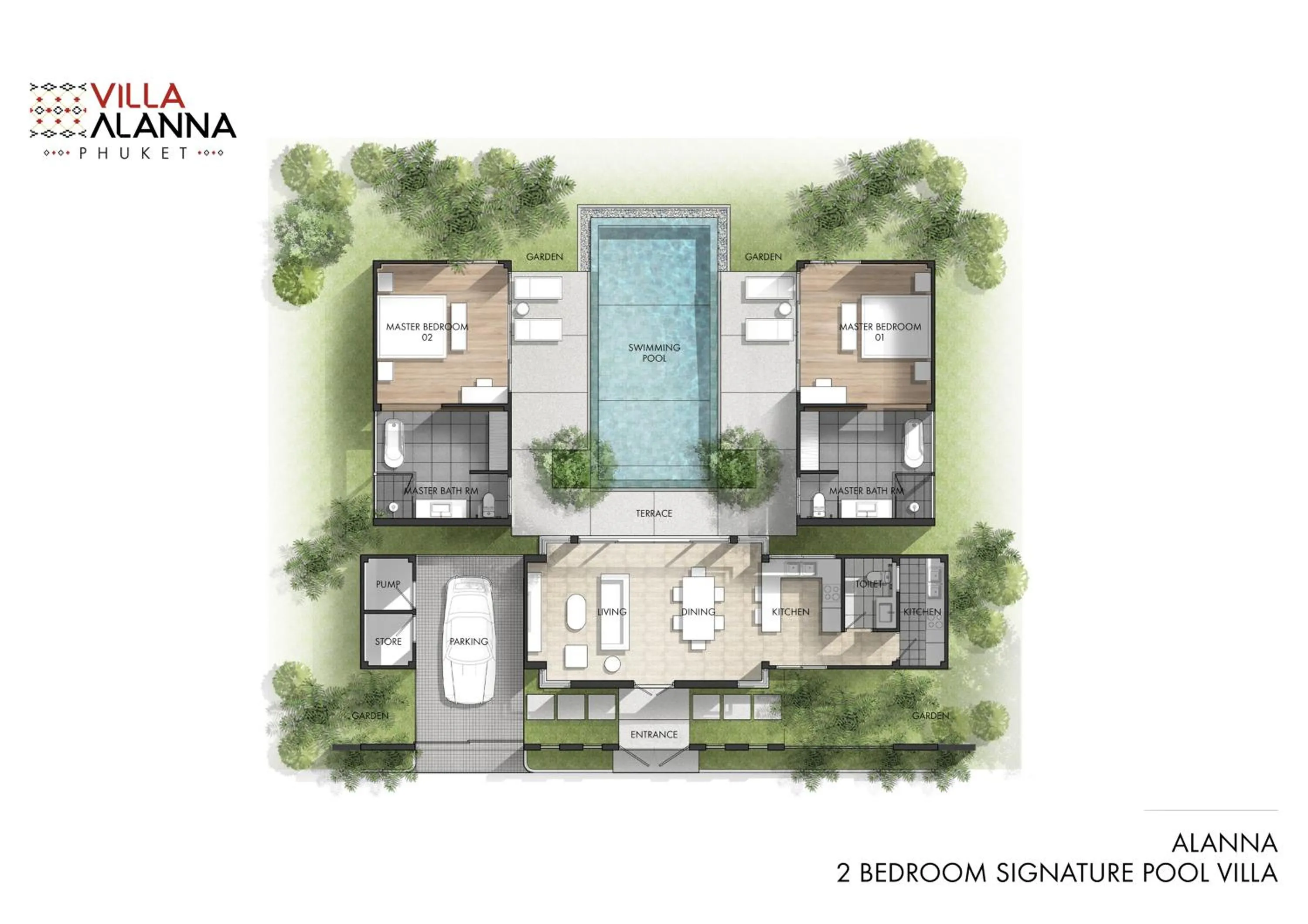 Bedroom in Villa Alanna Phuket