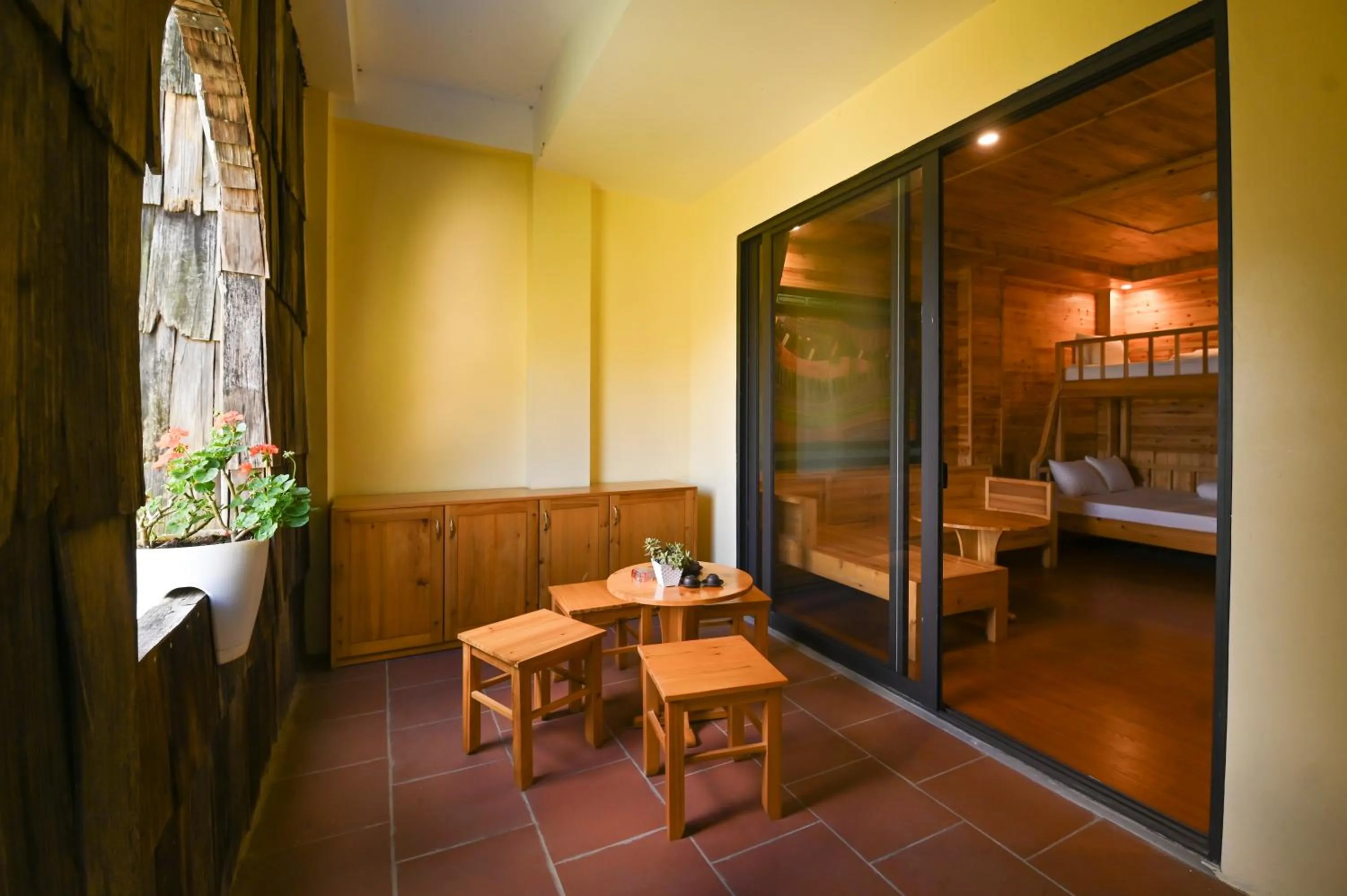 Seating area in Arista Homestay