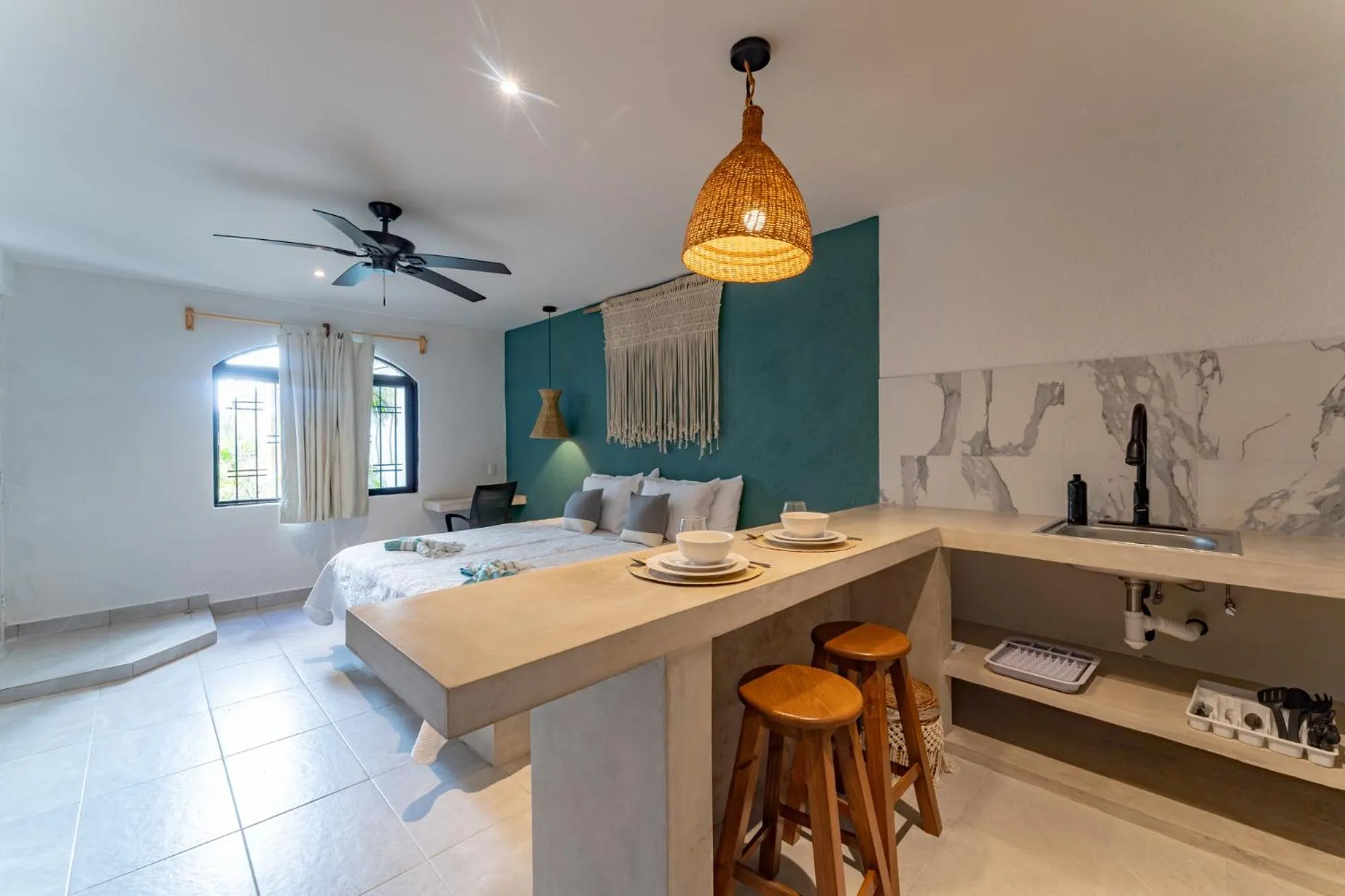 Kitchen or kitchenette in Casa Yako