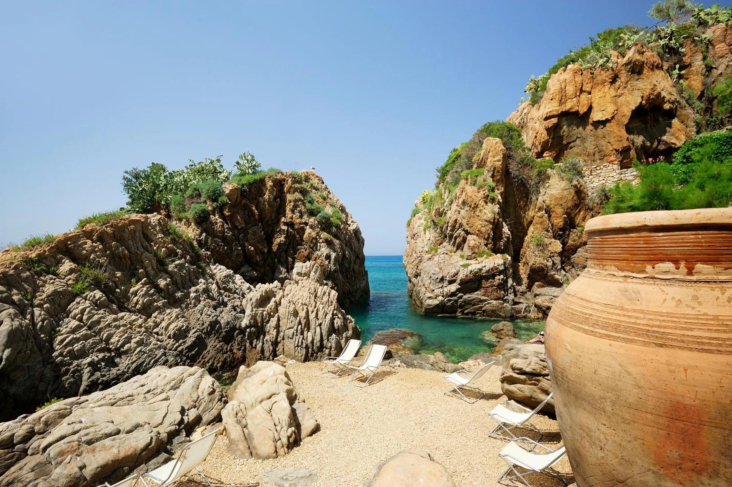 Beach in Le Calette Bay