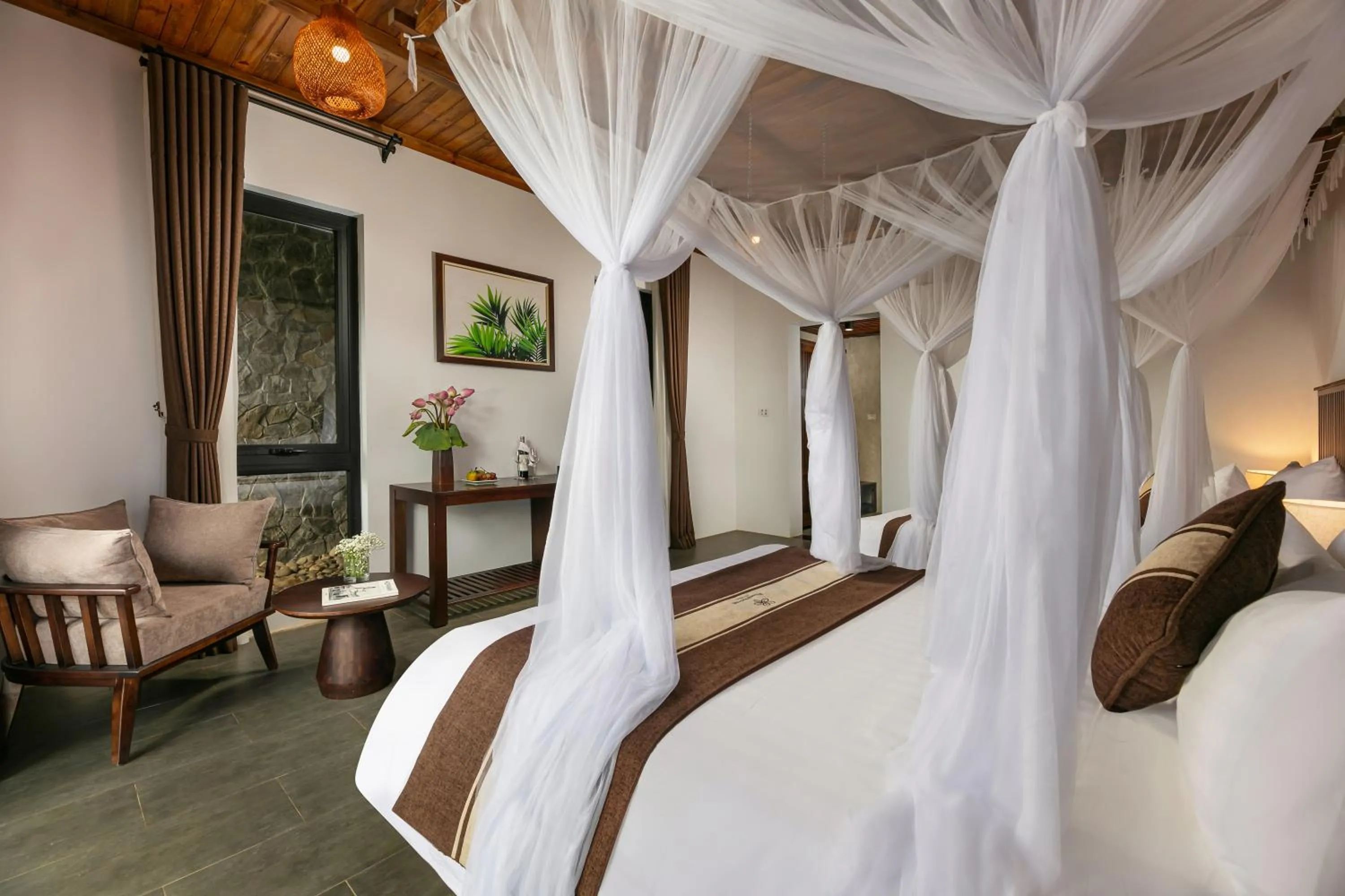 Bed in PU LUONG BOCBANDI RETREAT