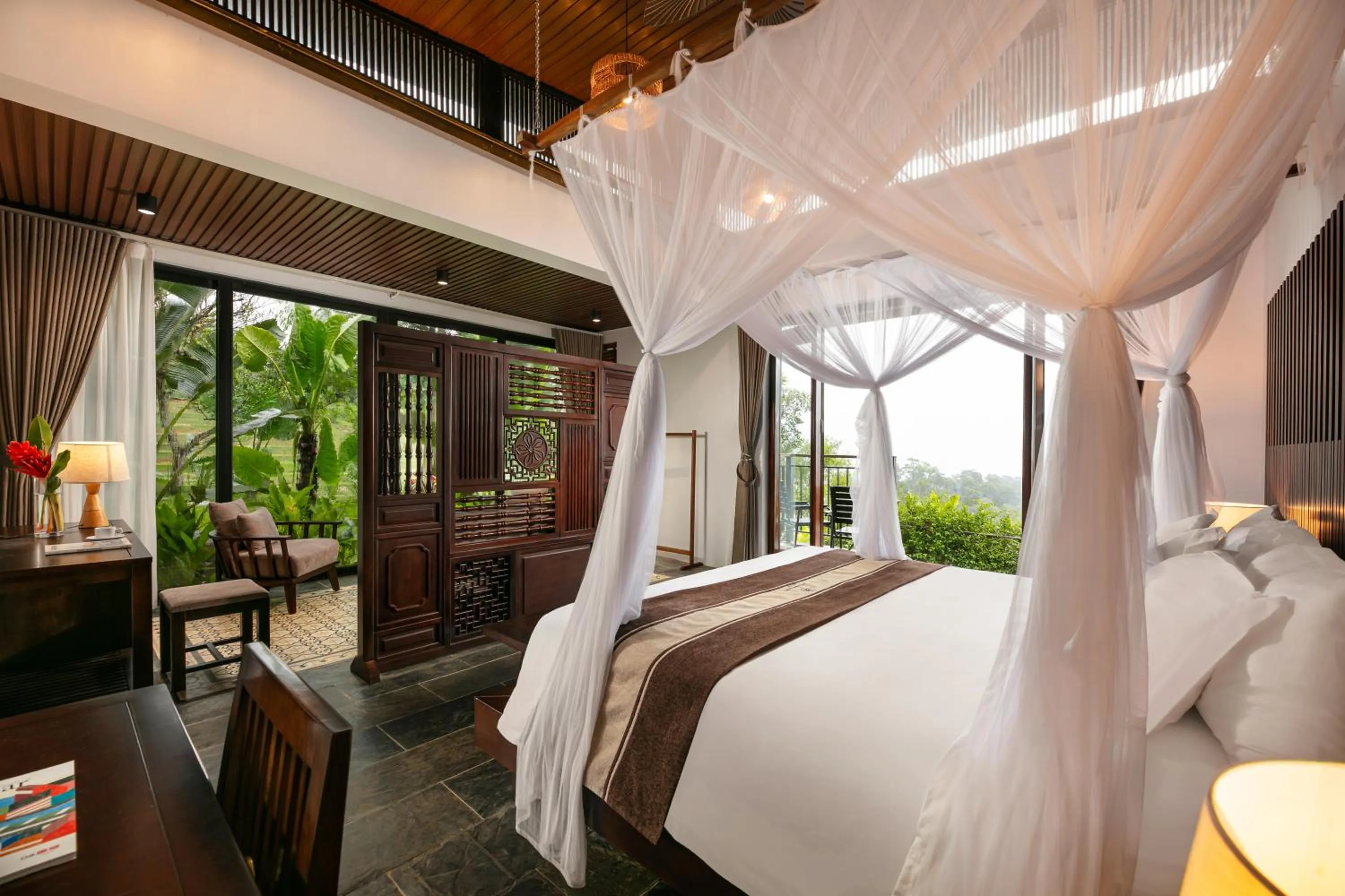 Bed in PU LUONG BOCBANDI RETREAT