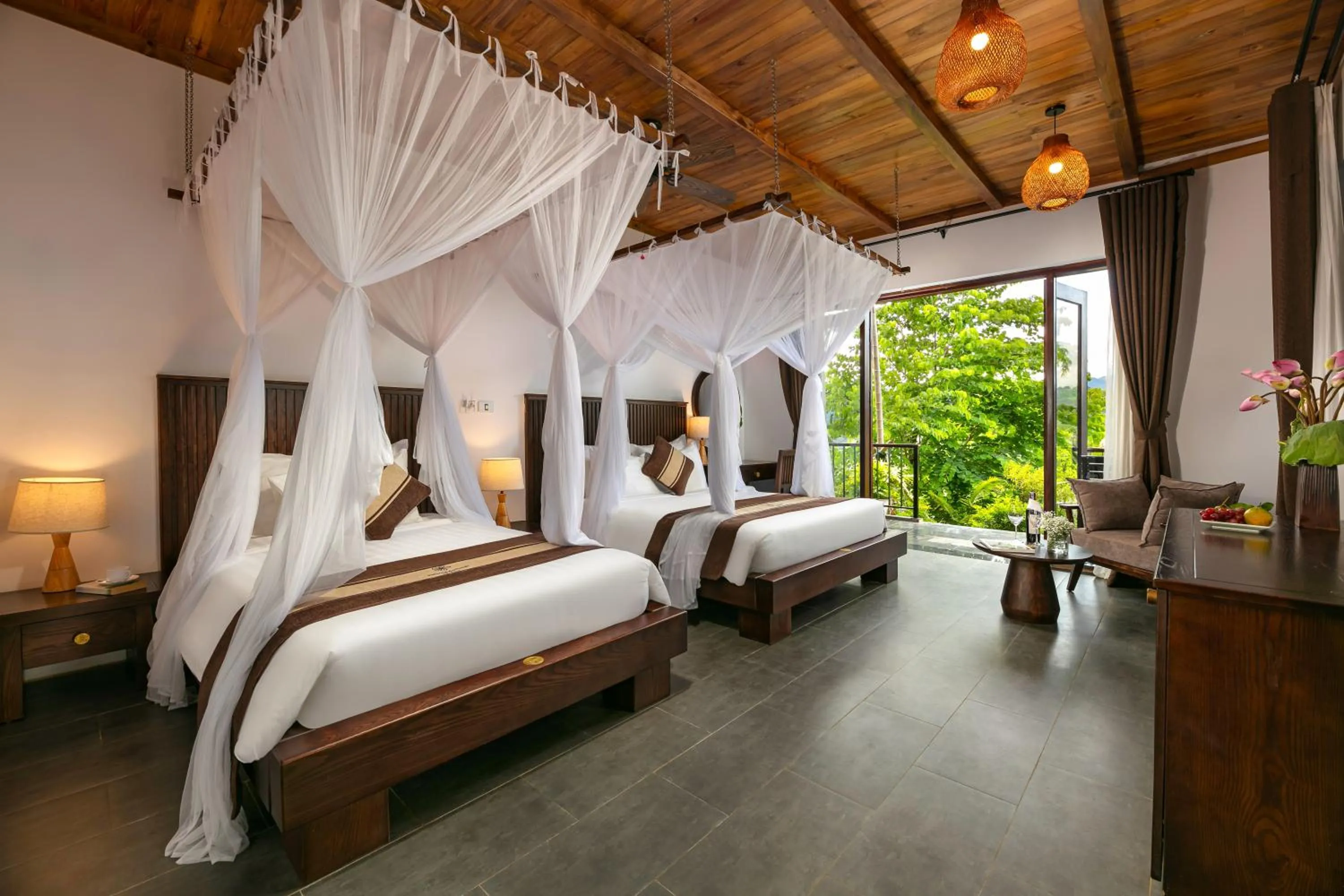 Bed in PU LUONG BOCBANDI RETREAT