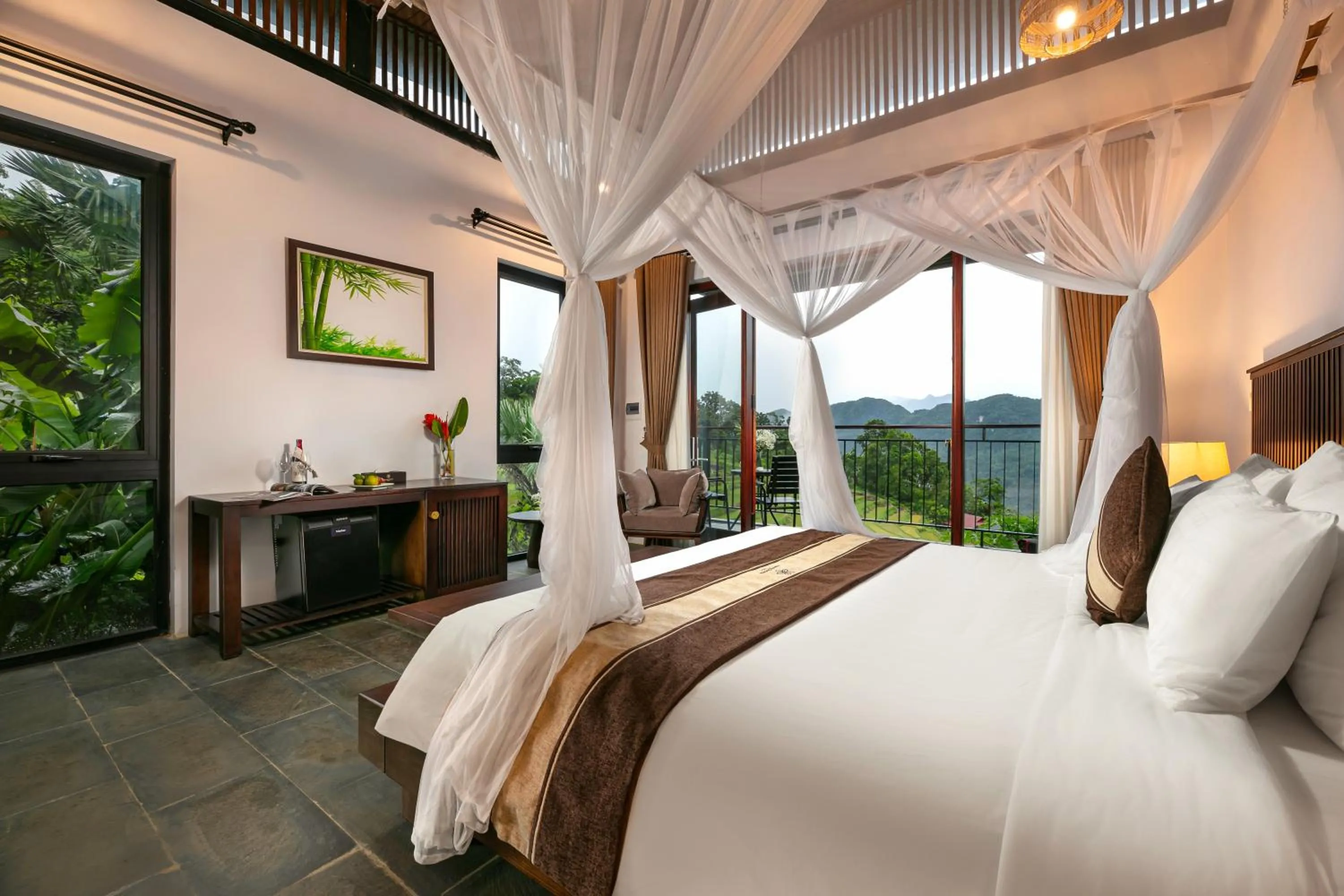 Bed in PU LUONG BOCBANDI RETREAT