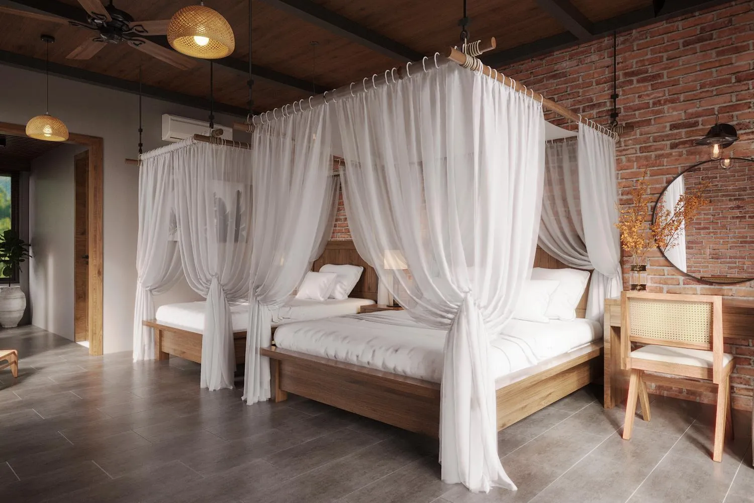 Bed in PU LUONG BOCBANDI RETREAT