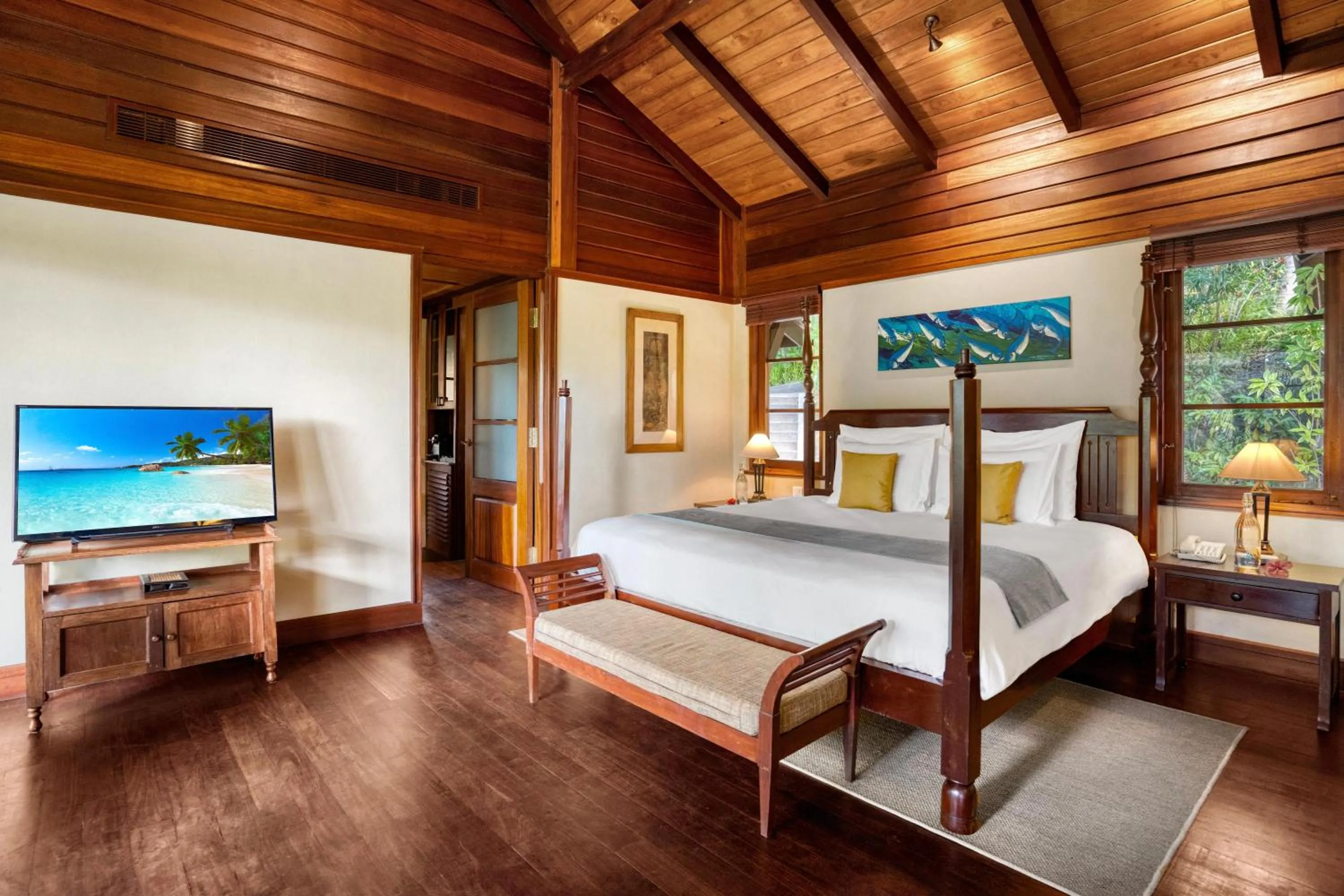 Bed in JA Enchanted Island Resort Seychelles