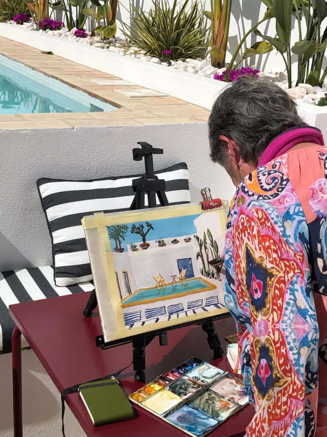 Balcony/Terrace in Casa Rosa Villa with Pool in Olhao Centre