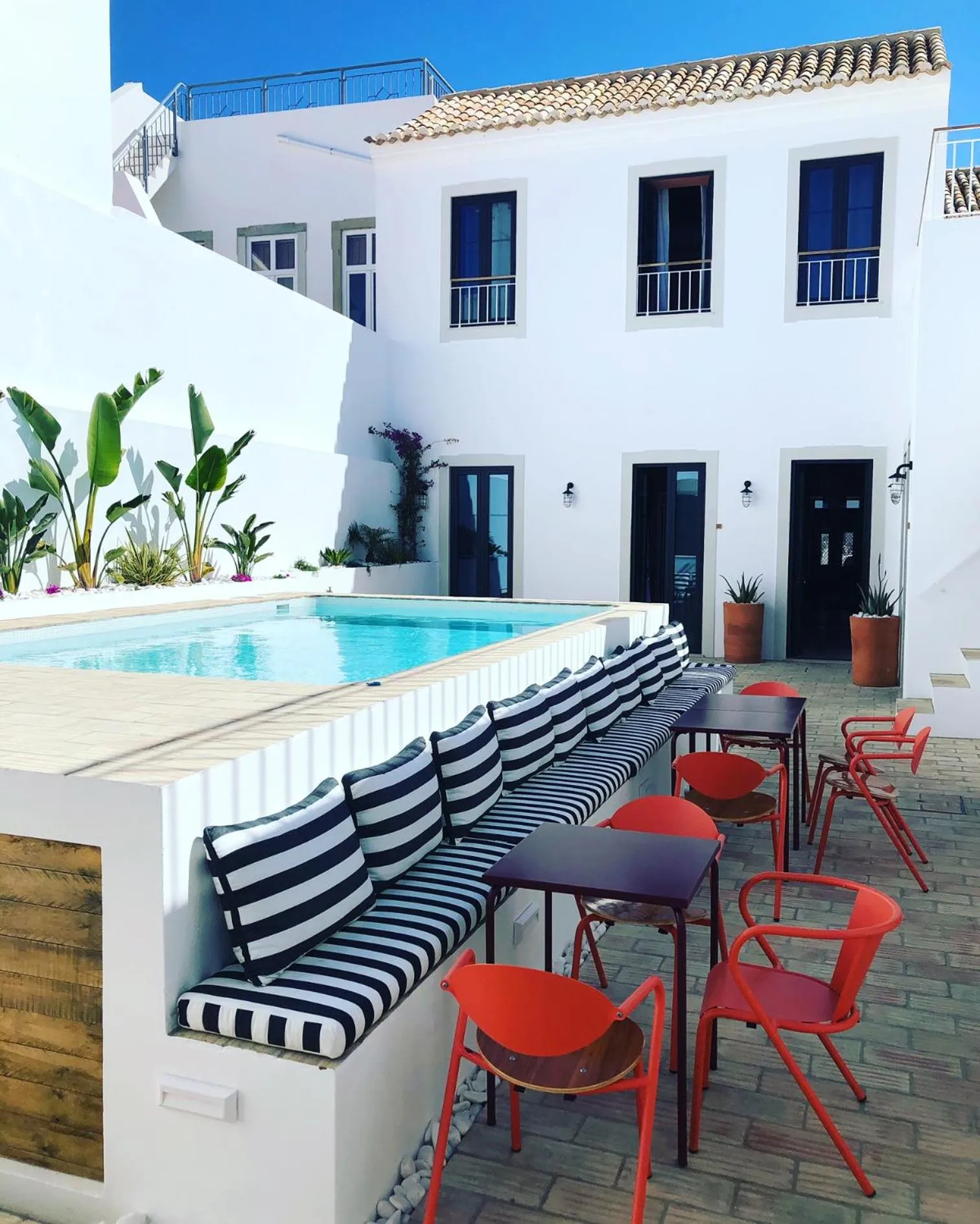 Balcony/Terrace in Casa Rosa Villa with Pool in Olhao Centre