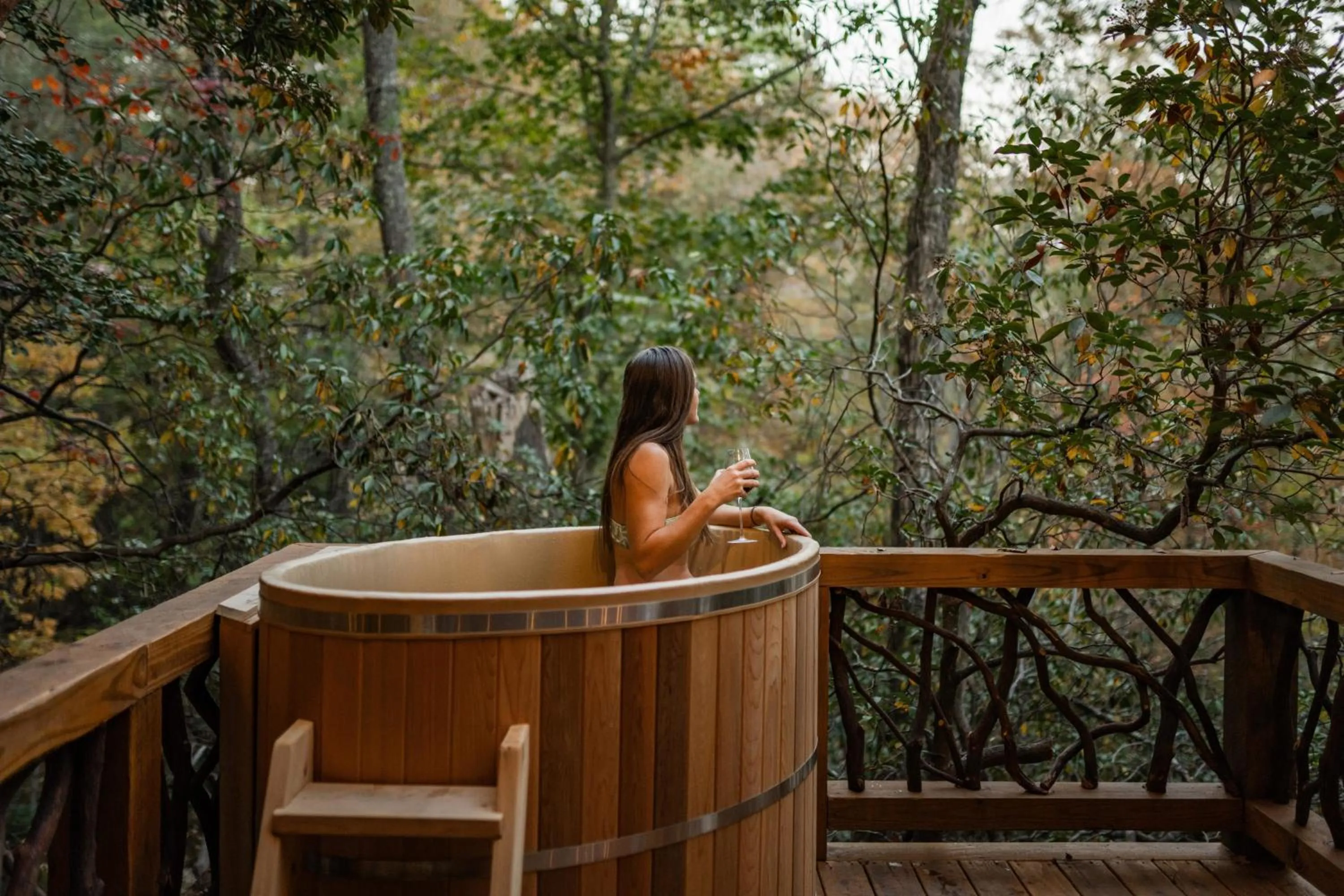 Log Cabin with Mountain View and Privacy