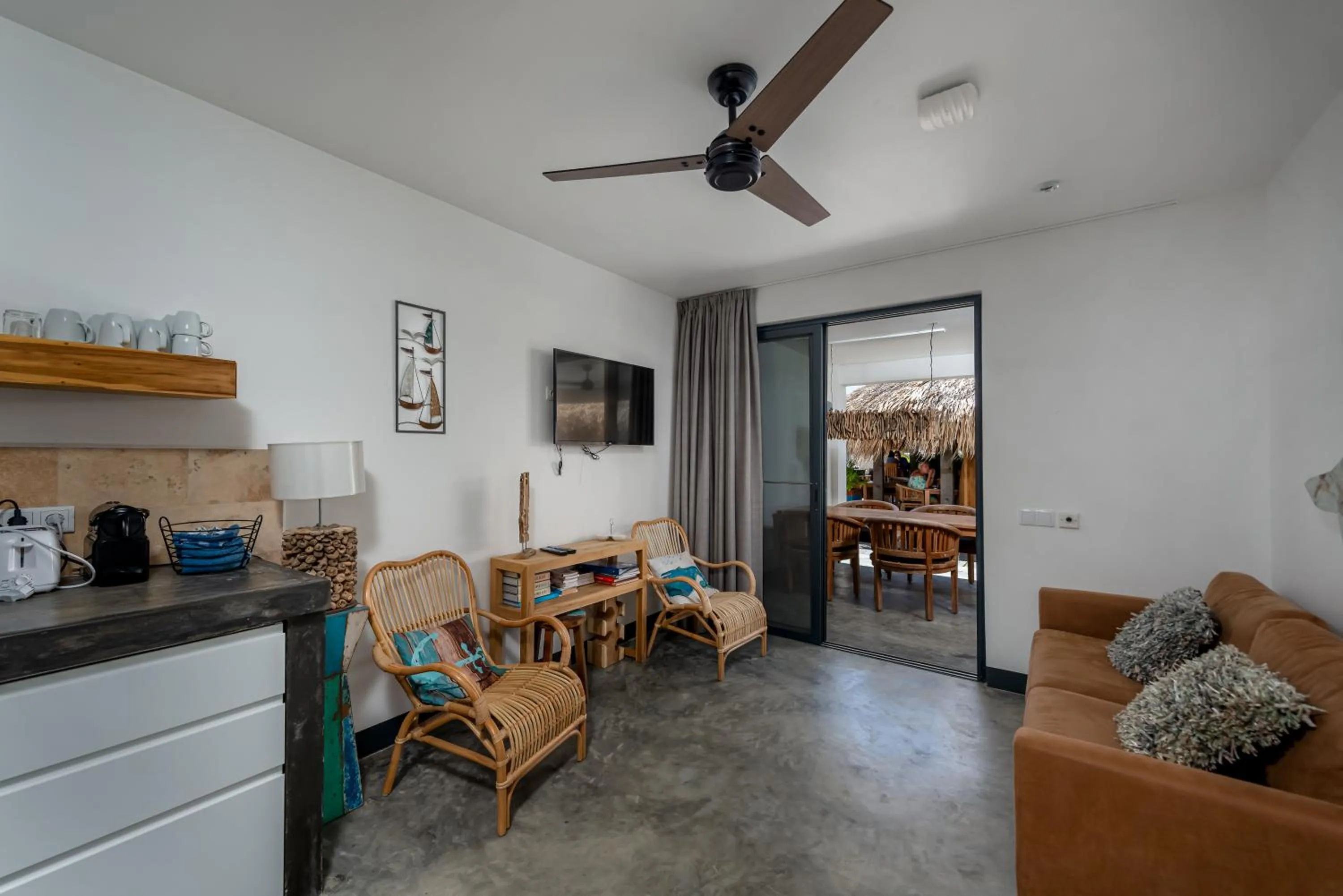 Seating area in Bloozz resort Bonaire