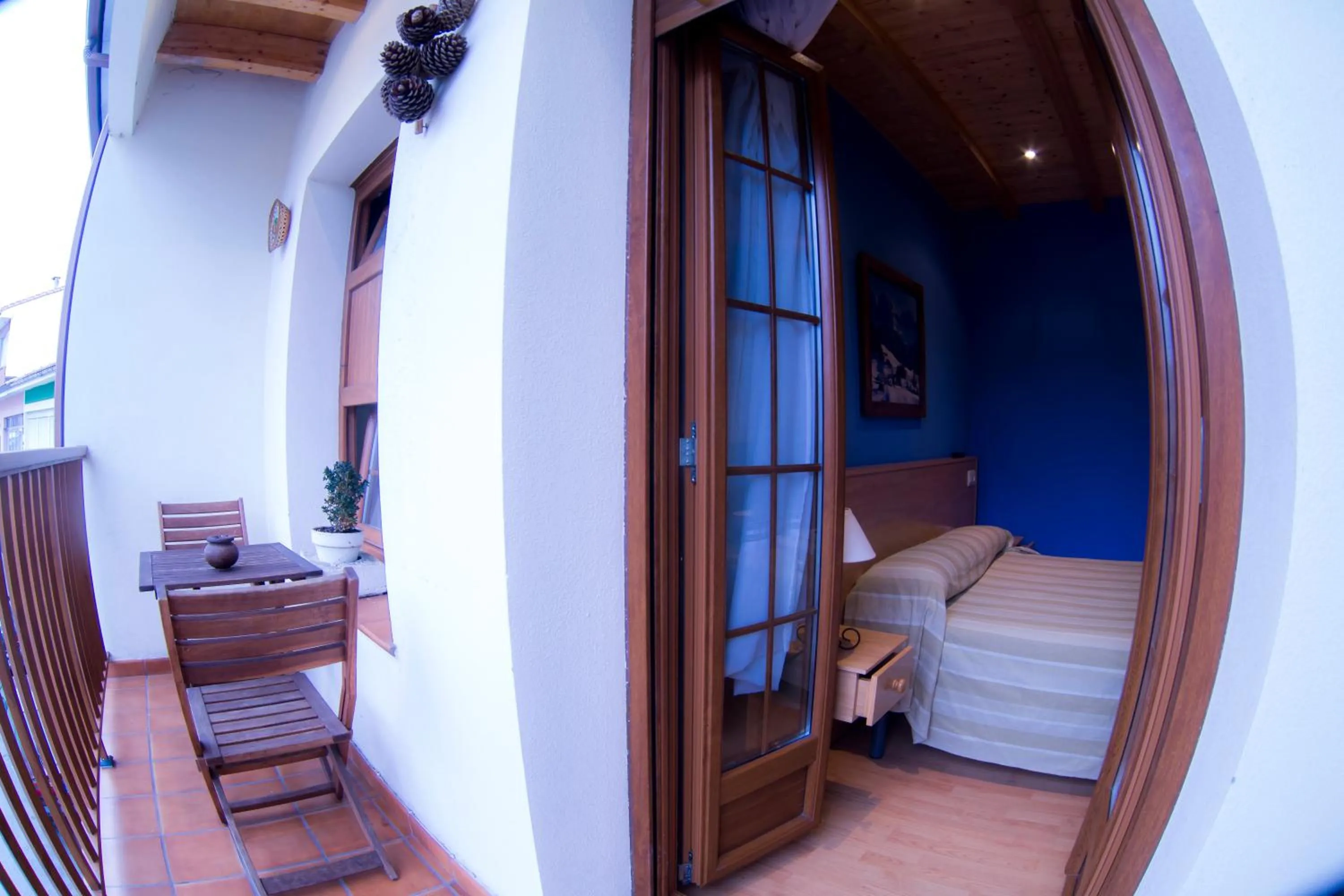 Balcony/Terrace, Bed in Hotel el Horreo de Avilés