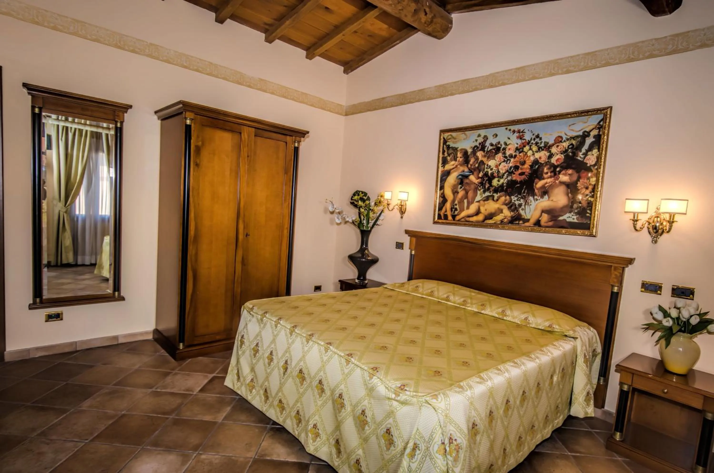 Photo of the whole room, Bed in Hotel Quadrifoglio Roma Eur