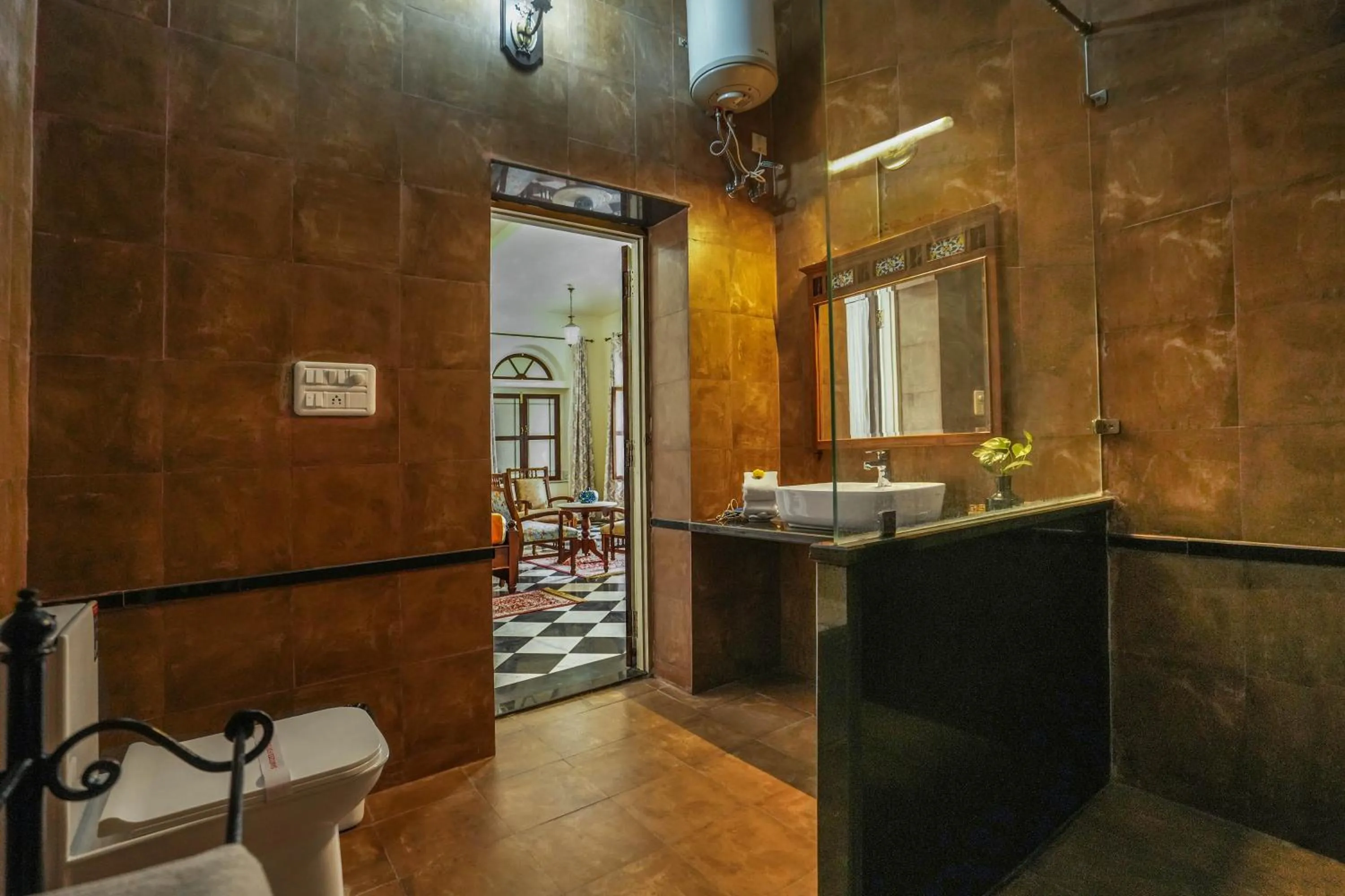 Bathroom in Diggi Palace - A City Center Hidden Heritage Gem